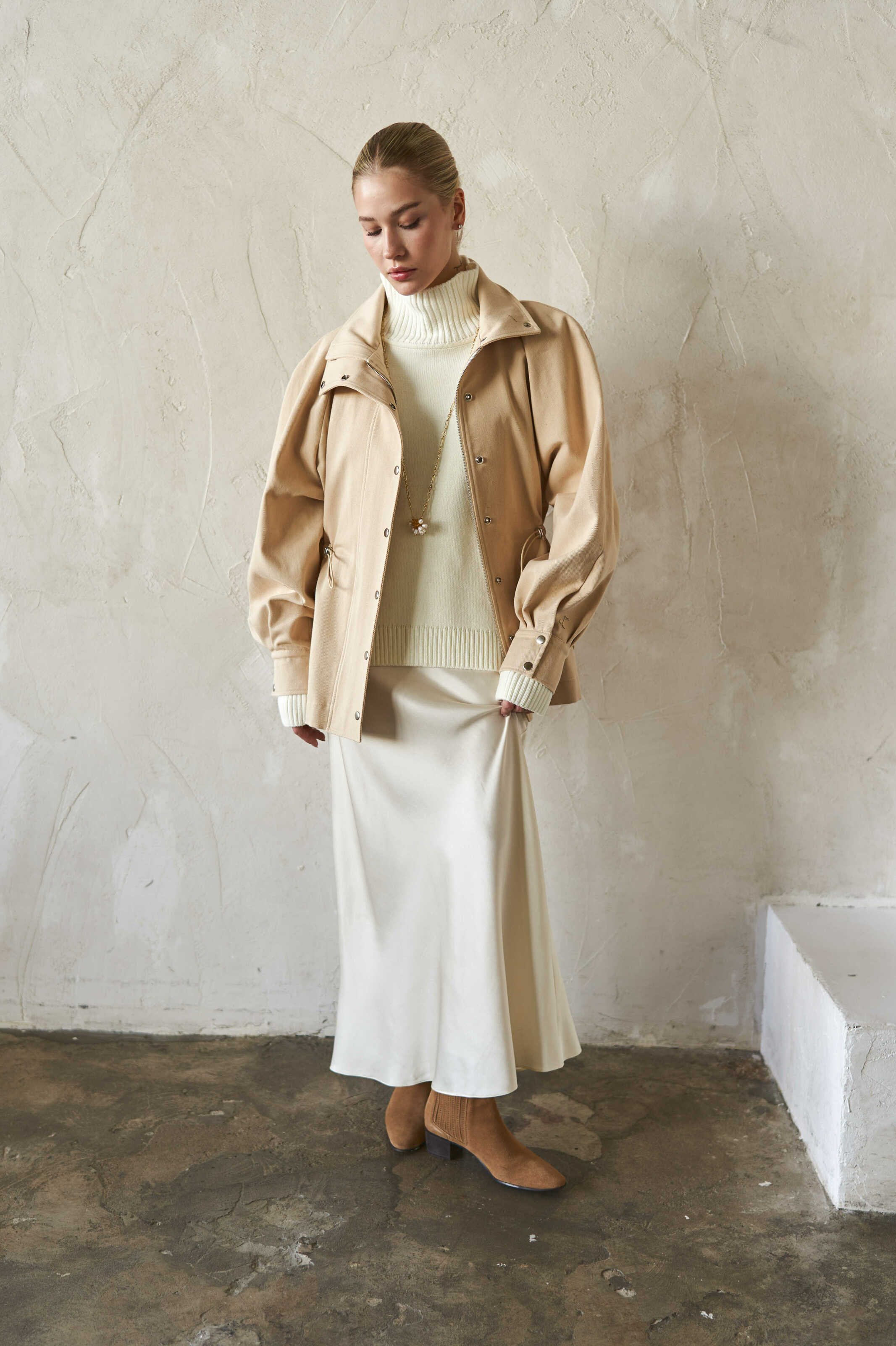 Sand Denim/Cotton Jacket