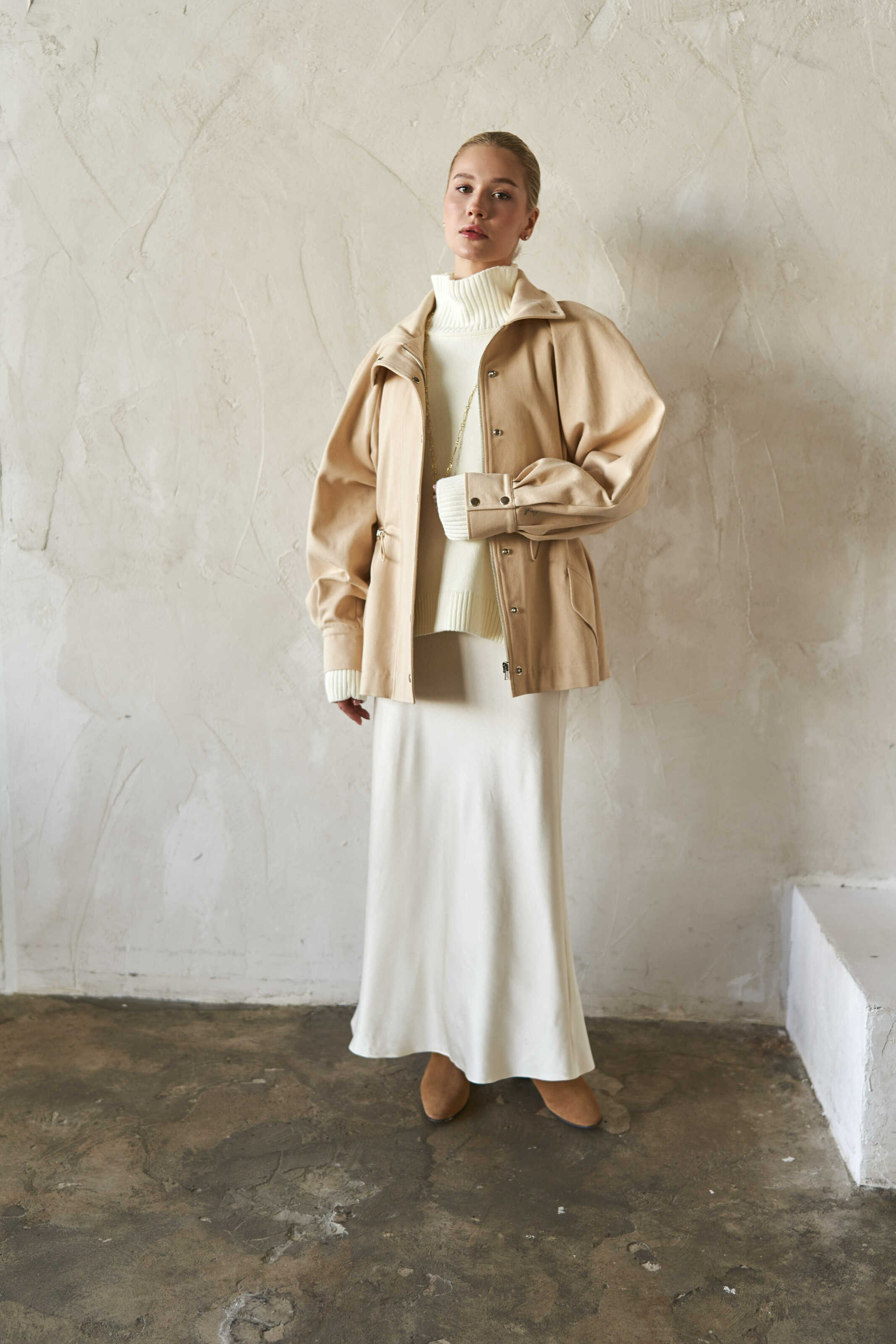 Sand Denim/Cotton Jacket
