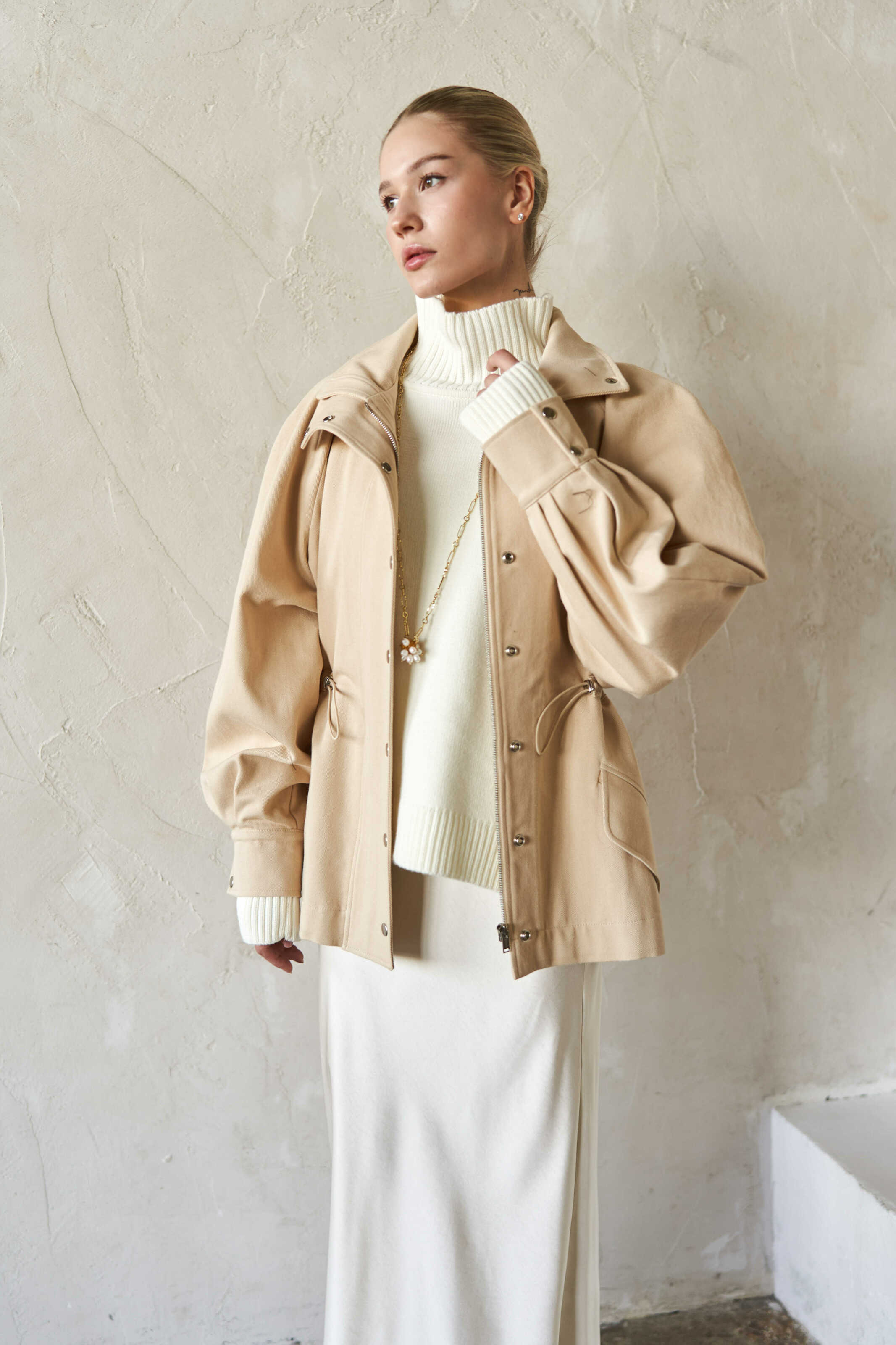 Sand Denim/Cotton Jacket