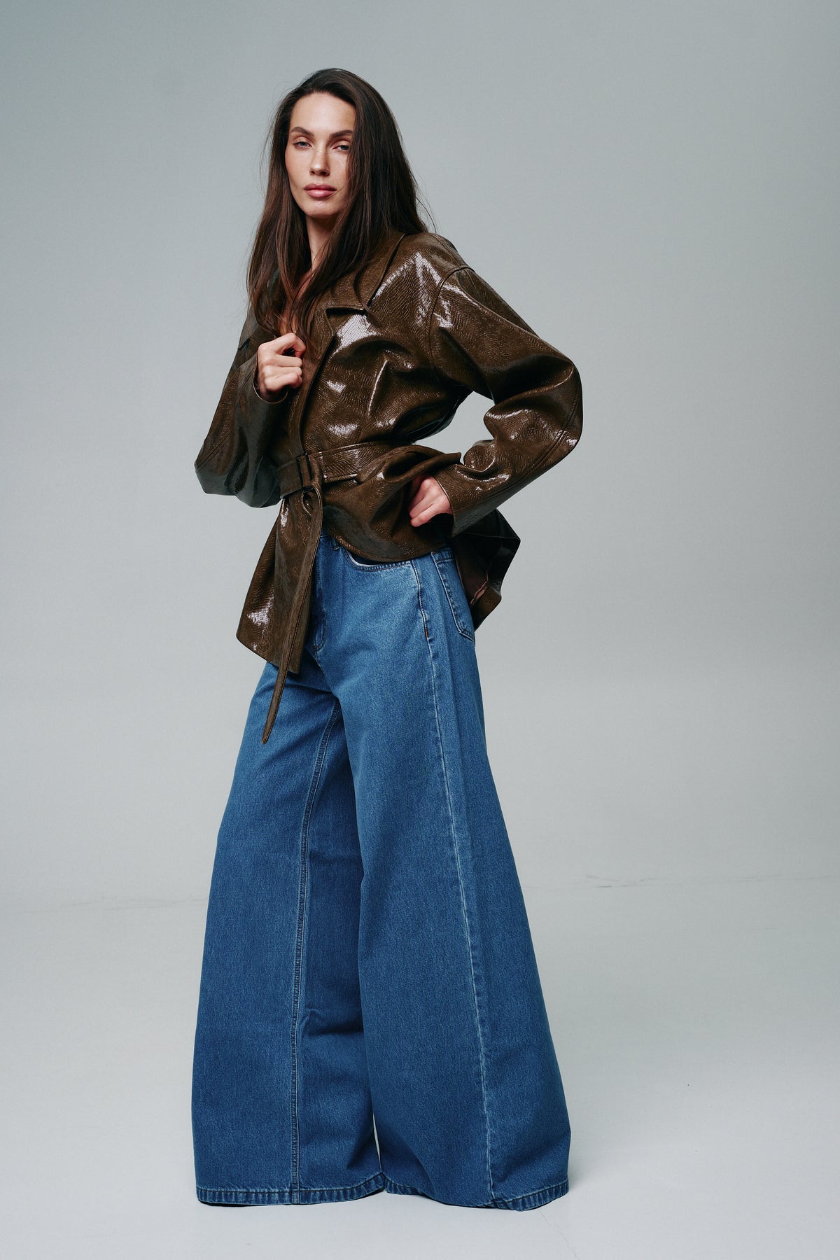 Wide-Leg Palazzo Jeans