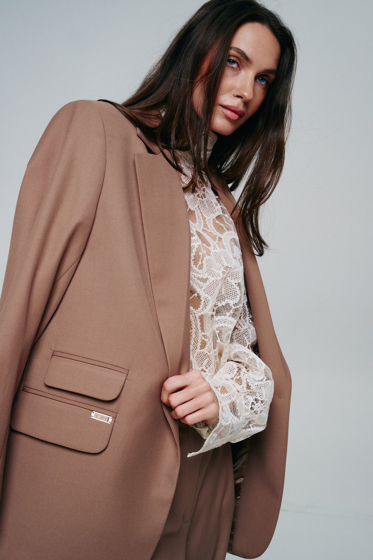 Oversized Blazer in Italian Suiting Fabric