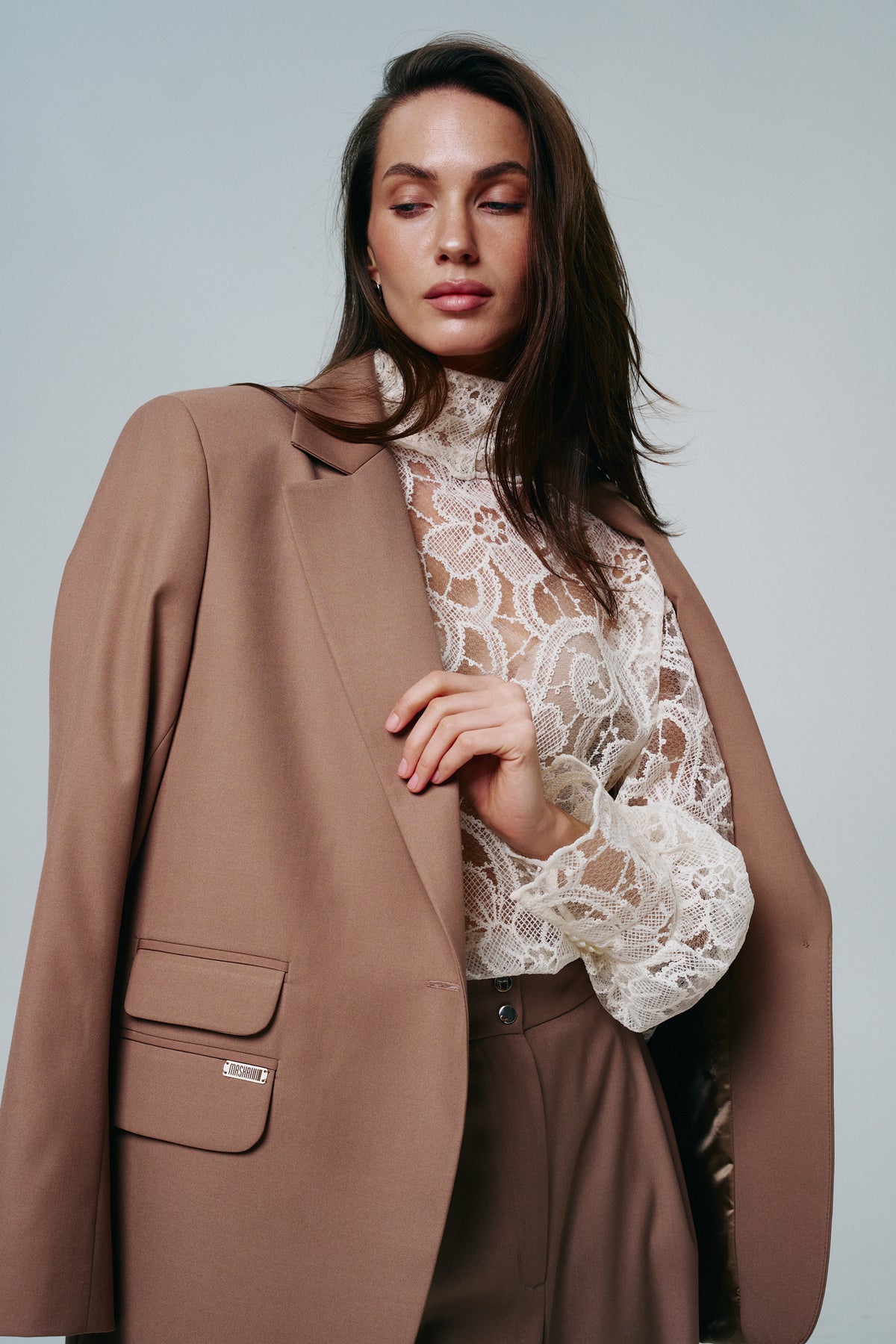 Oversized Blazer in Italian Suiting Fabric