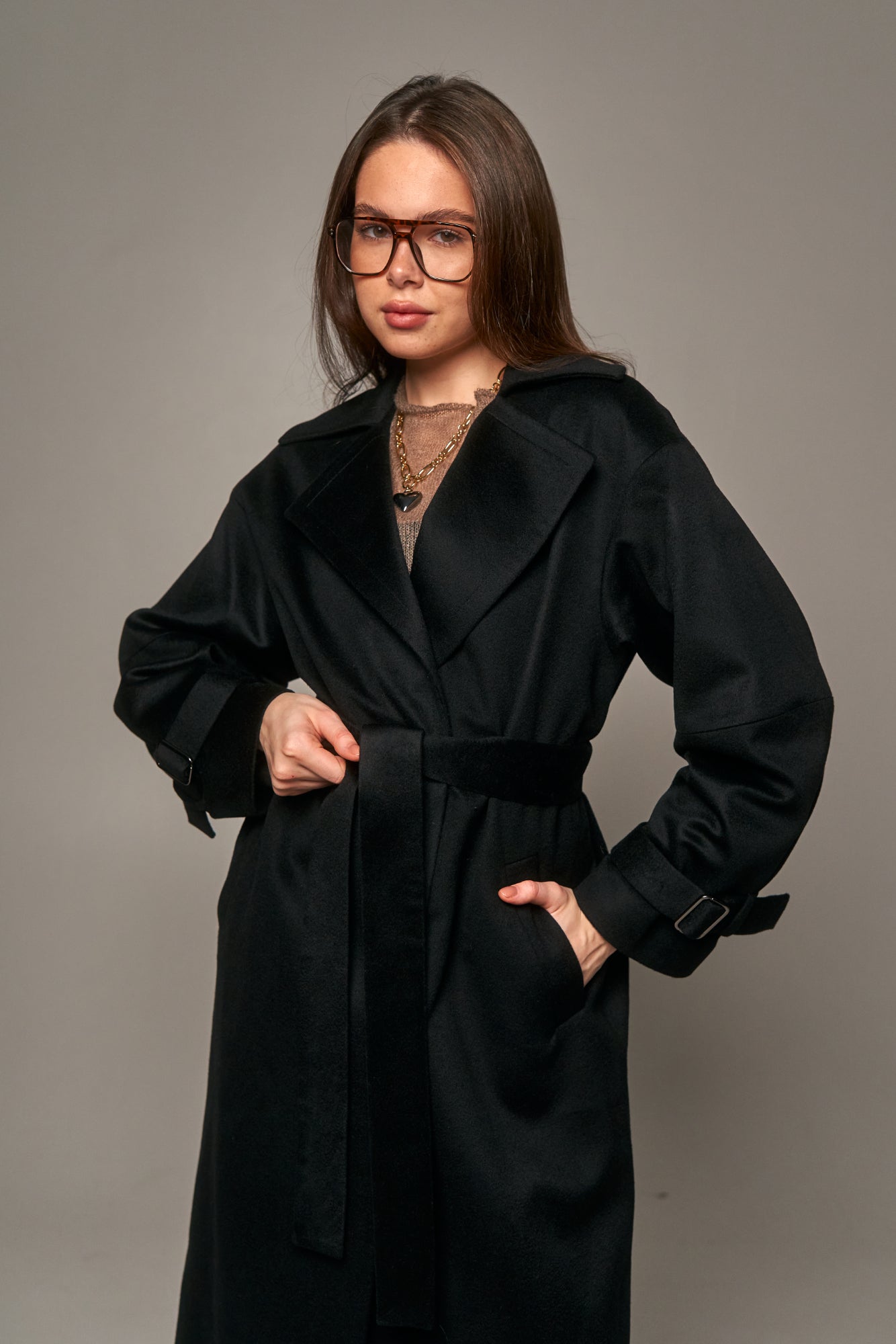 Loro Piana Cashmere Coat Black