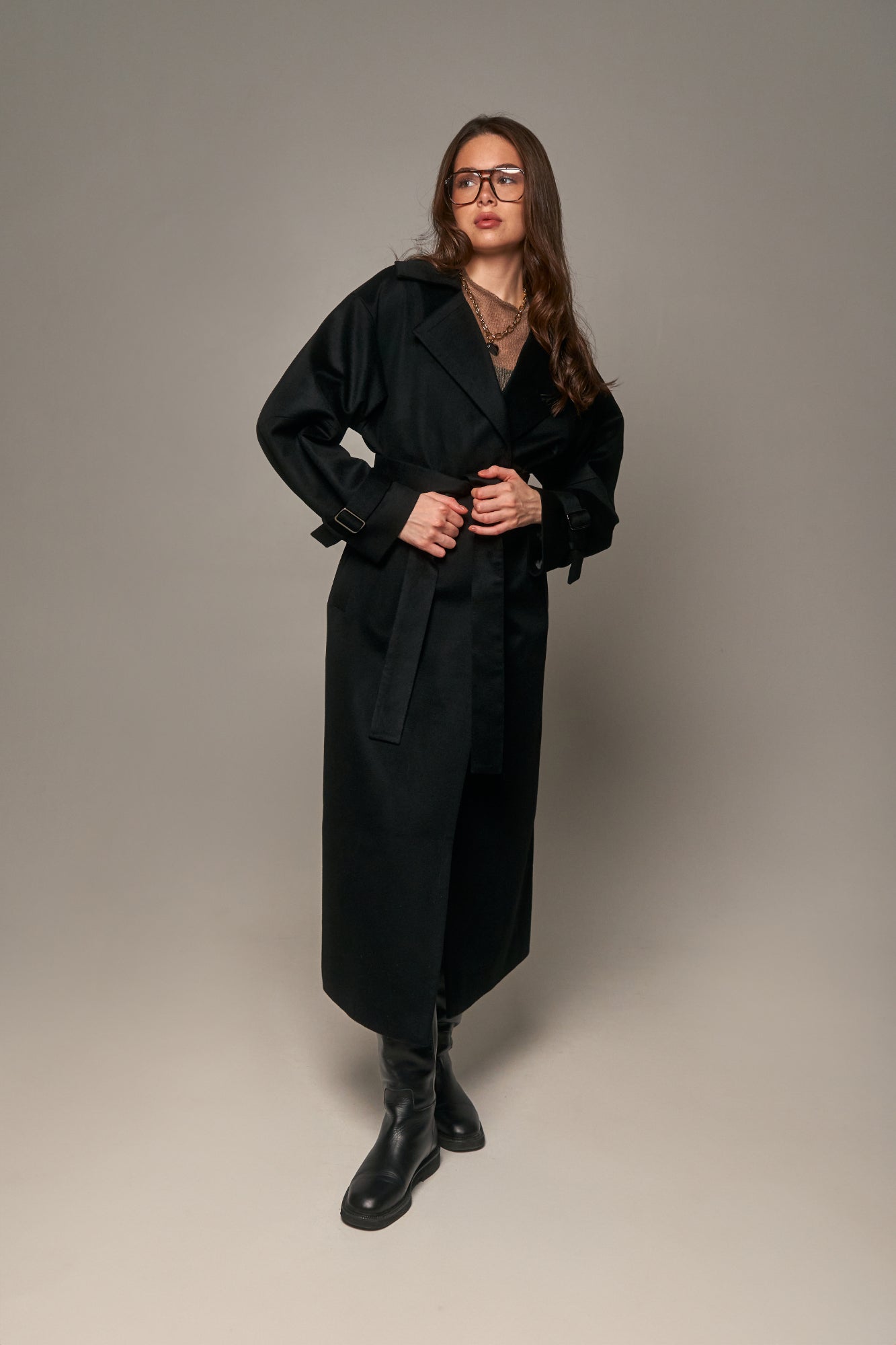 Loro Piana Cashmere Coat Black