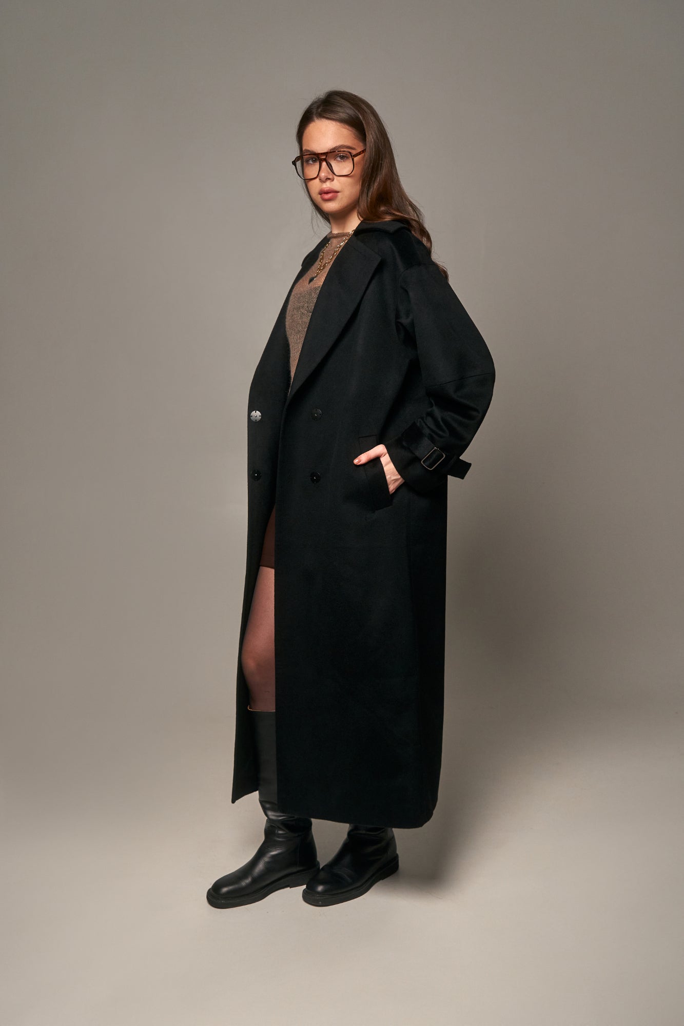 Loro Piana Cashmere Coat Black
