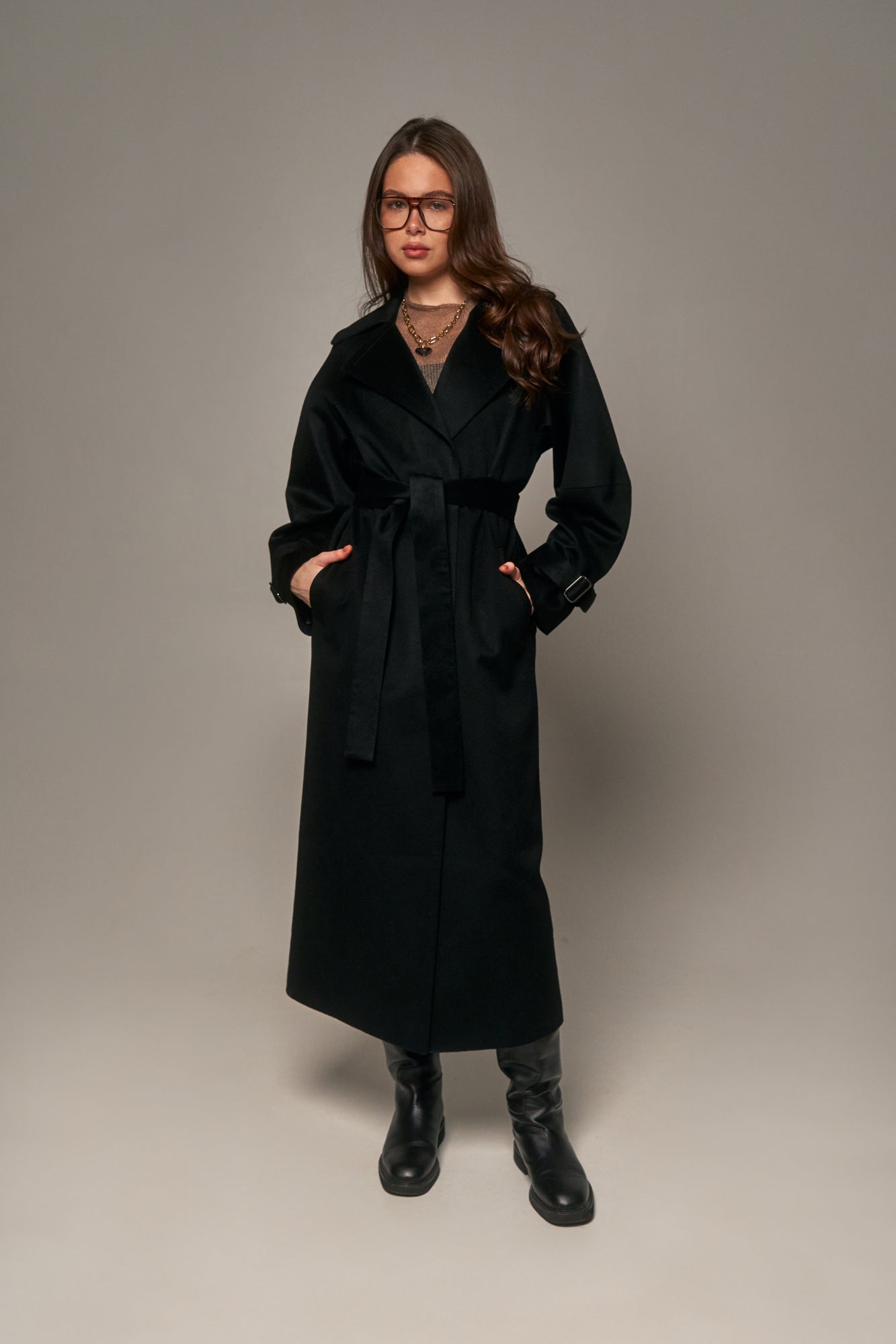 Loro Piana Cashmere Coat Black