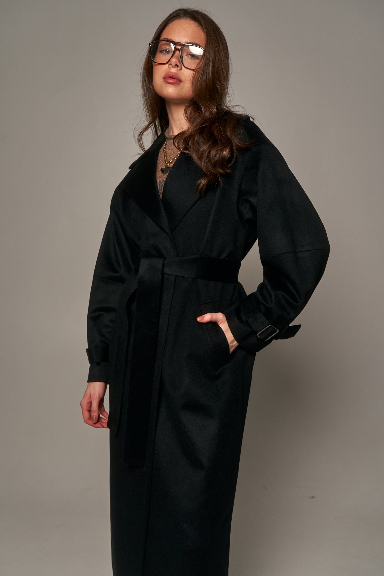 Loro Piana Cashmere Coat Black