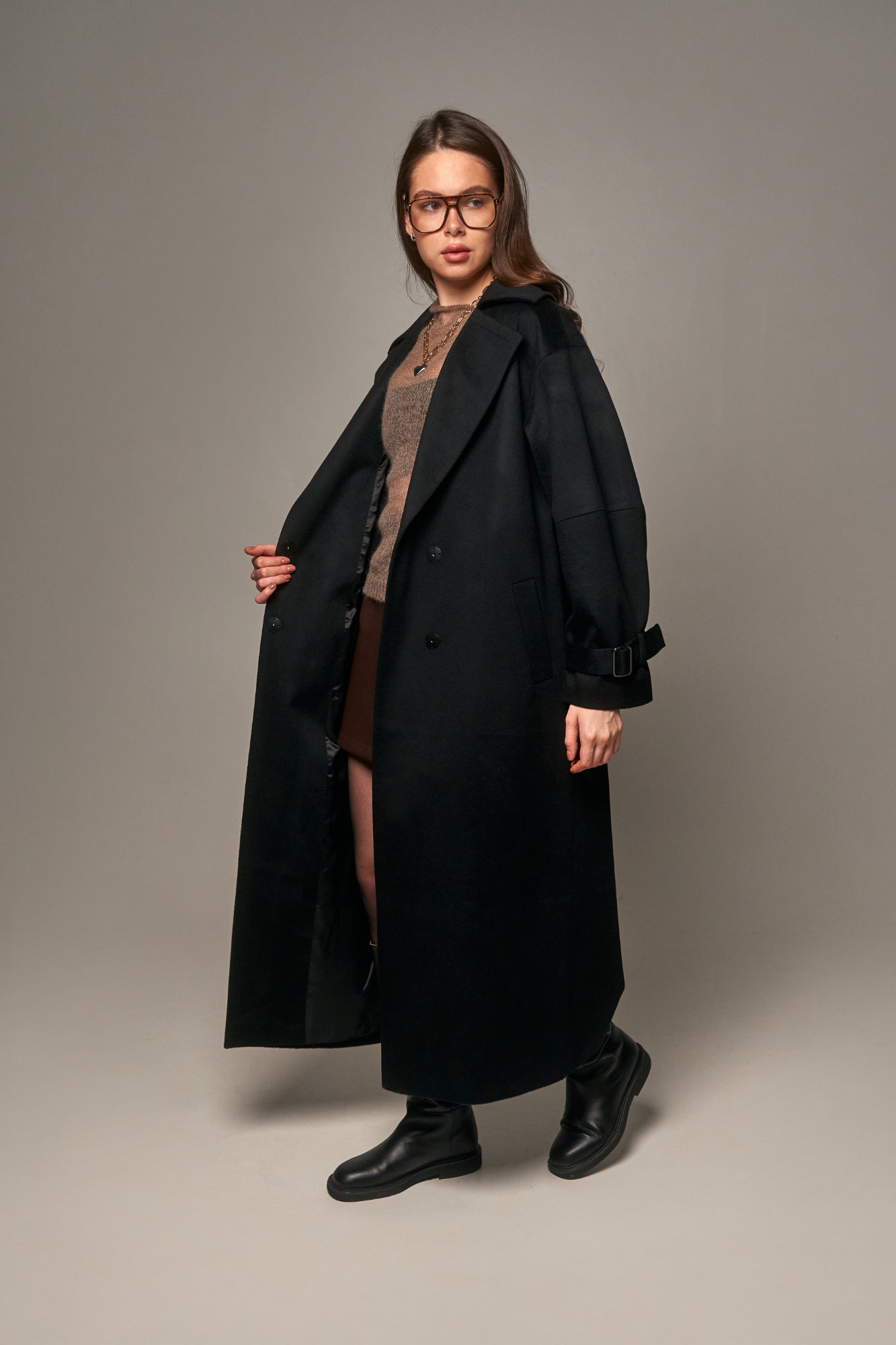 Loro Piana Cashmere Coat Black