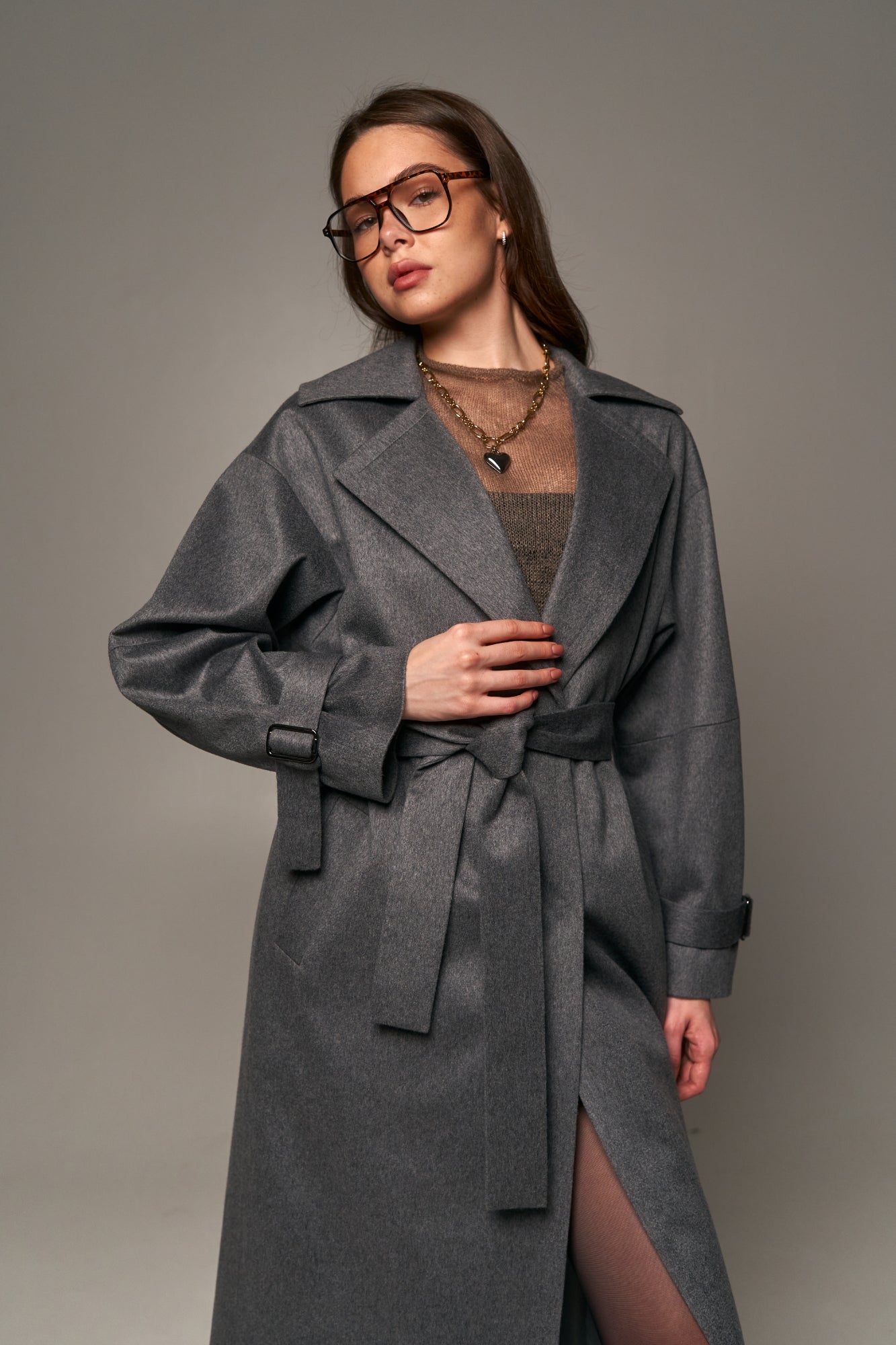 Loro Piana Cashmere Coat Gray