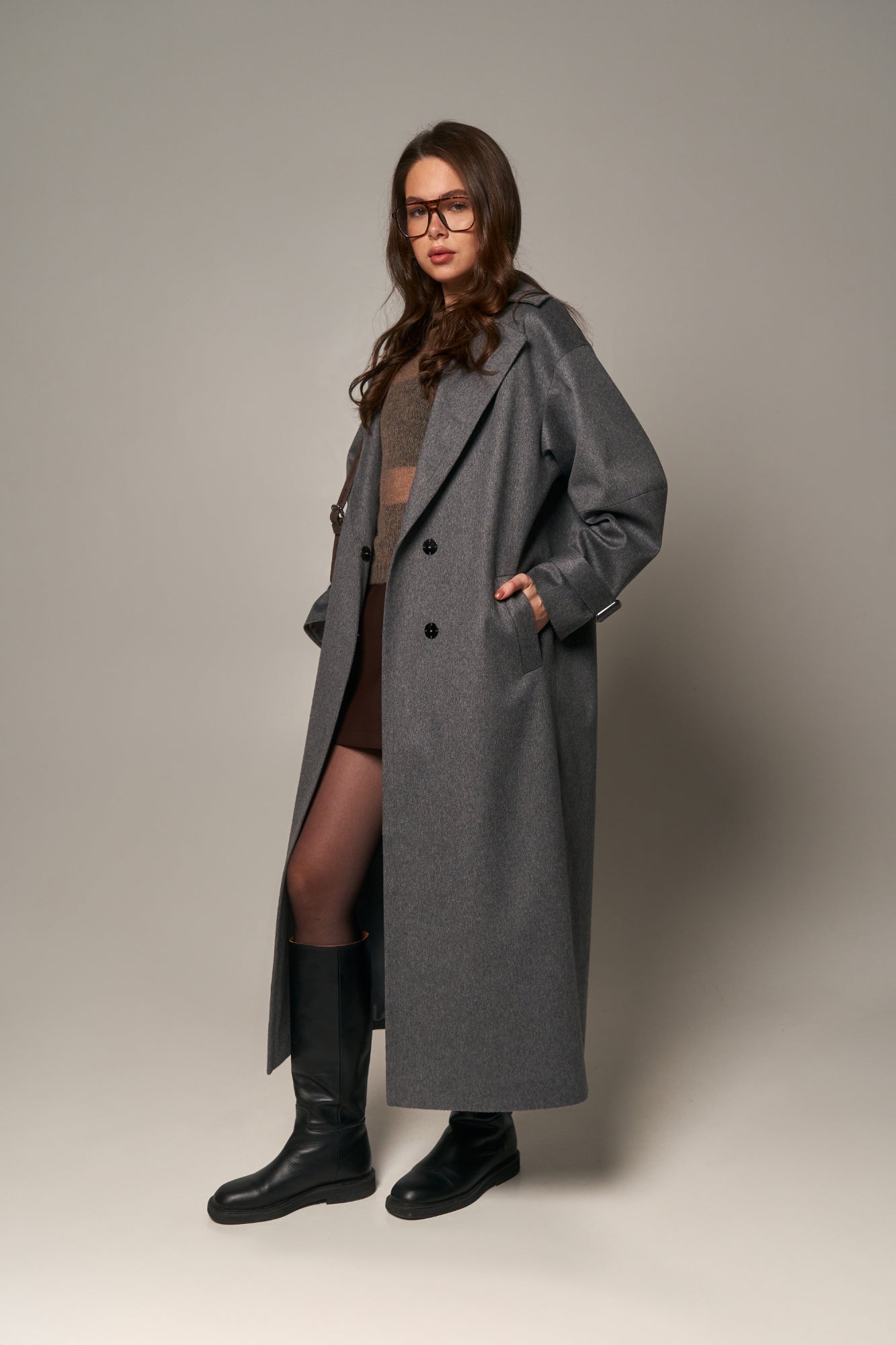 Loro Piana Cashmere Coat Gray