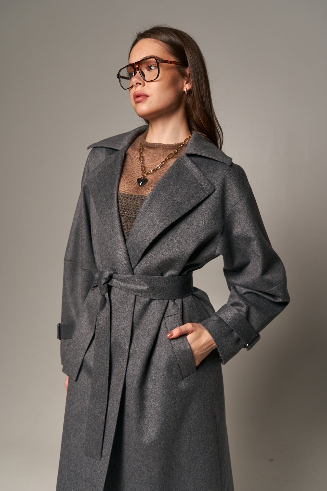 Loro Piana Cashmere Coat Gray