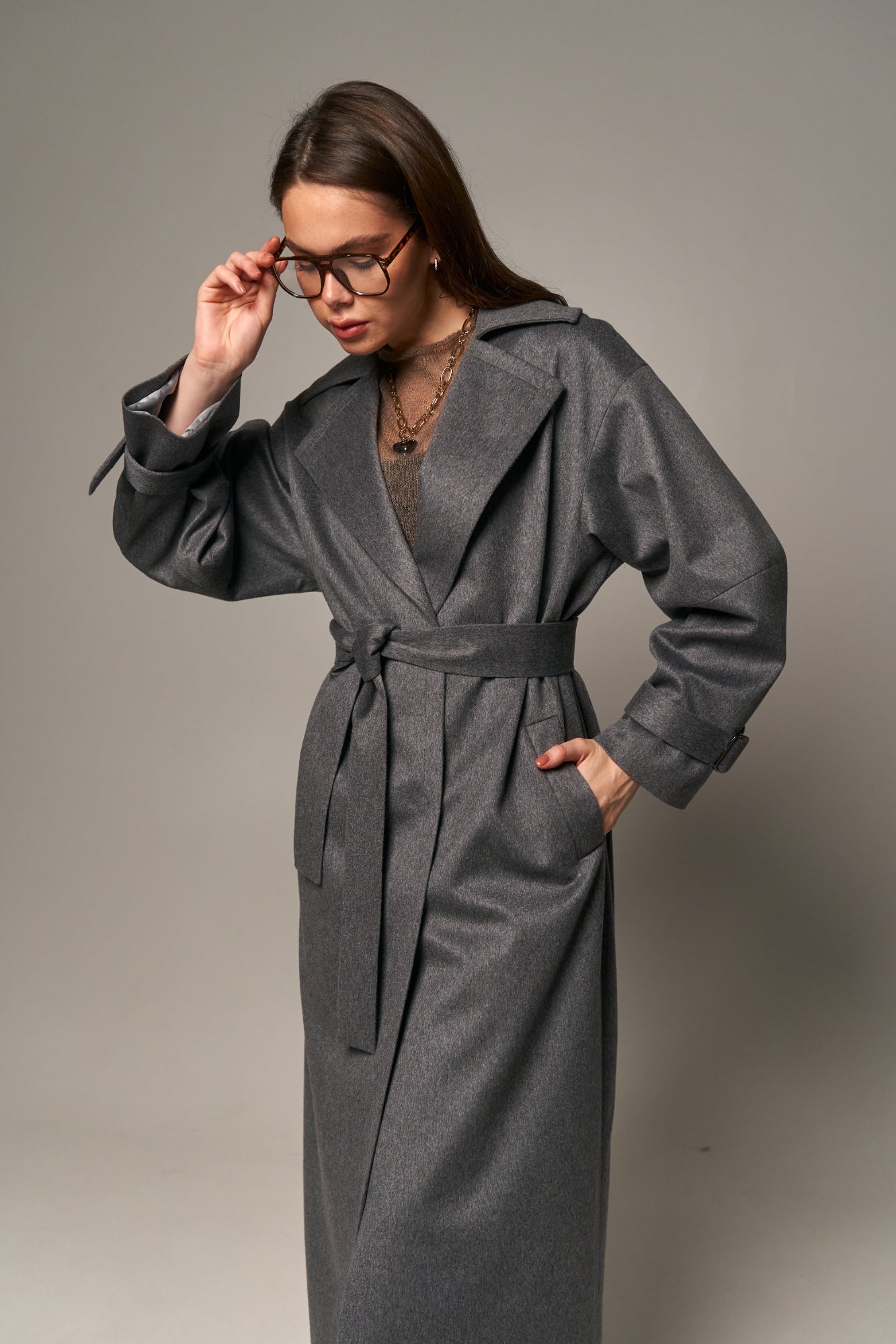 Loro Piana Cashmere Coat Gray