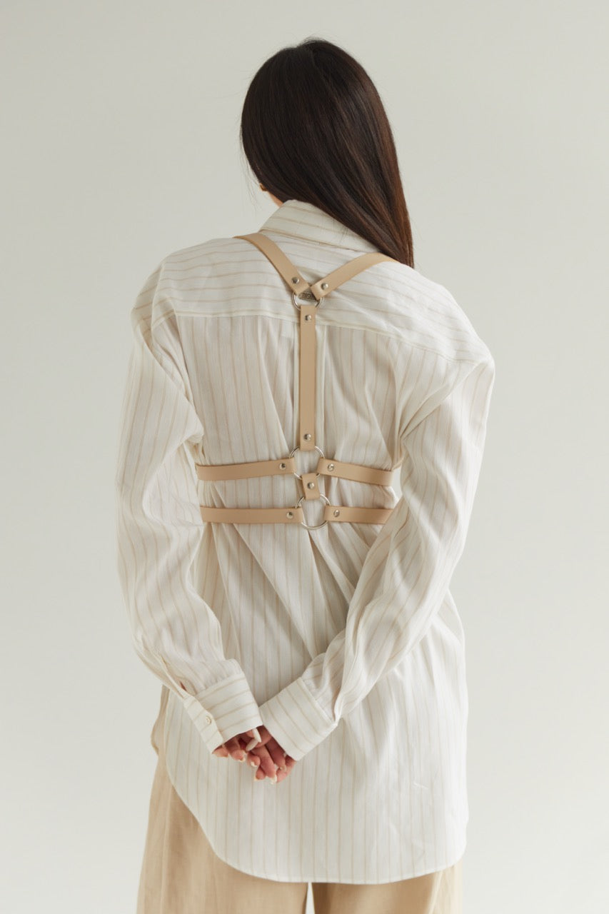 Beige Harness Leather