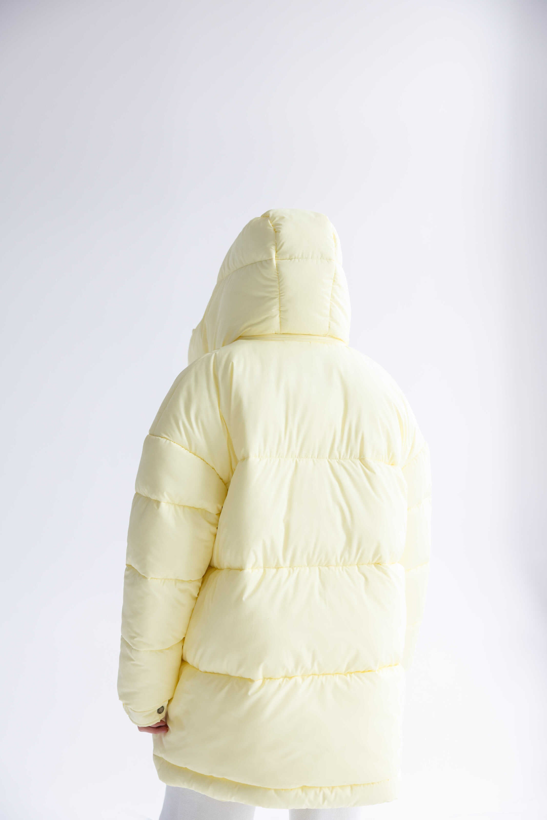 Long Oversized Puffer Jacket Yellow