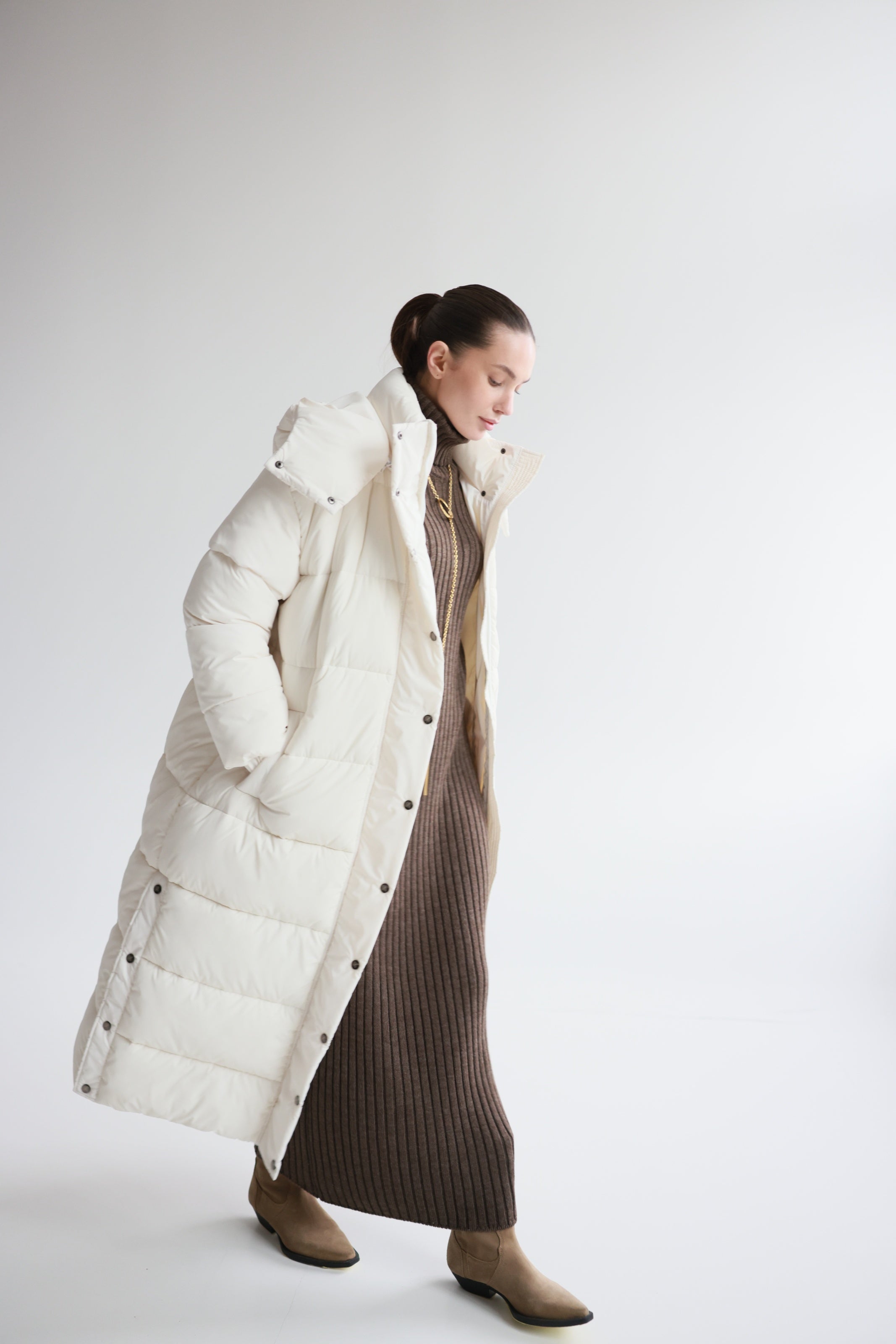 Oversized Maxi Puffer Jacket White