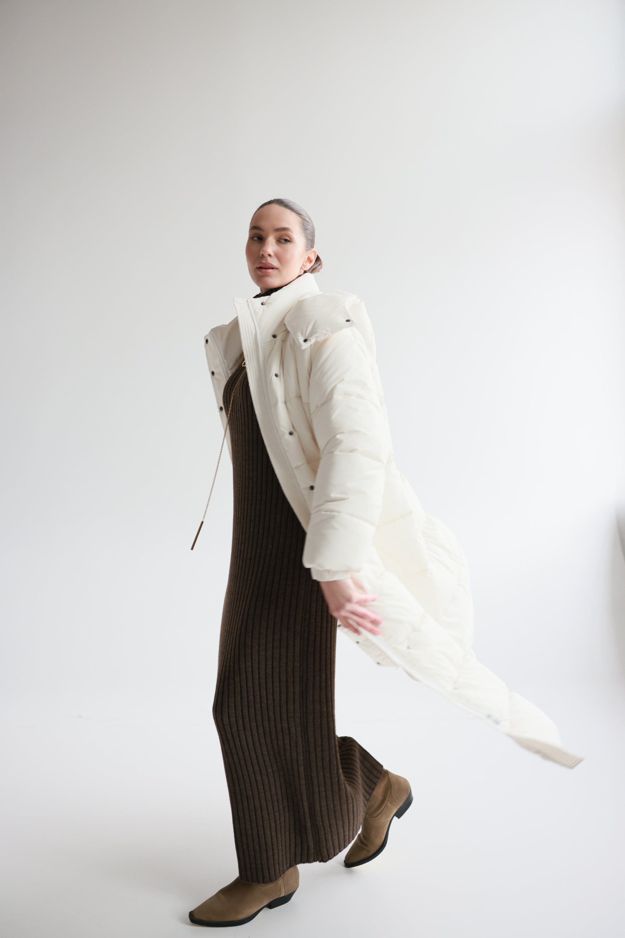 Oversized Maxi Puffer Jacket White