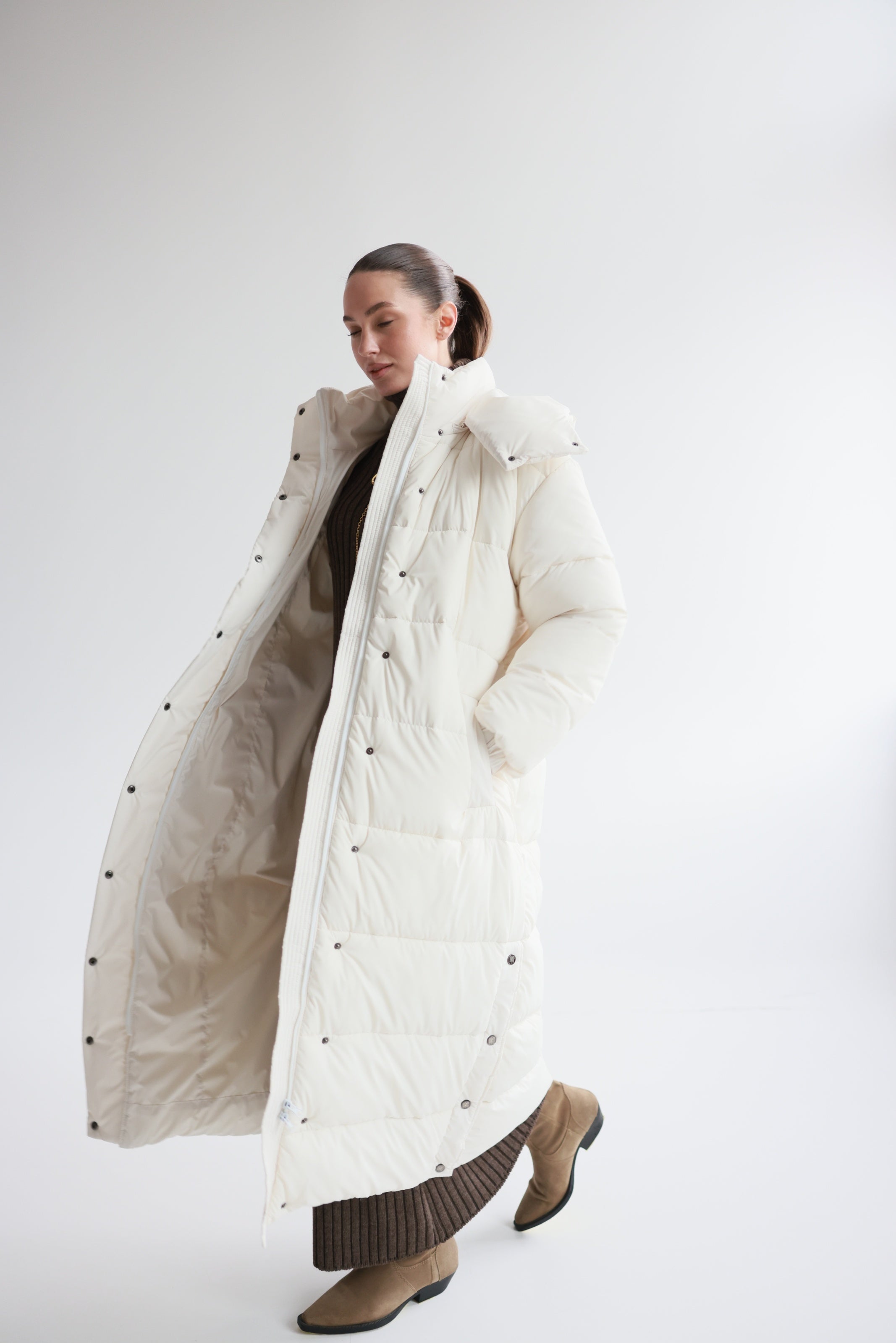 Oversized Maxi Puffer Jacket White