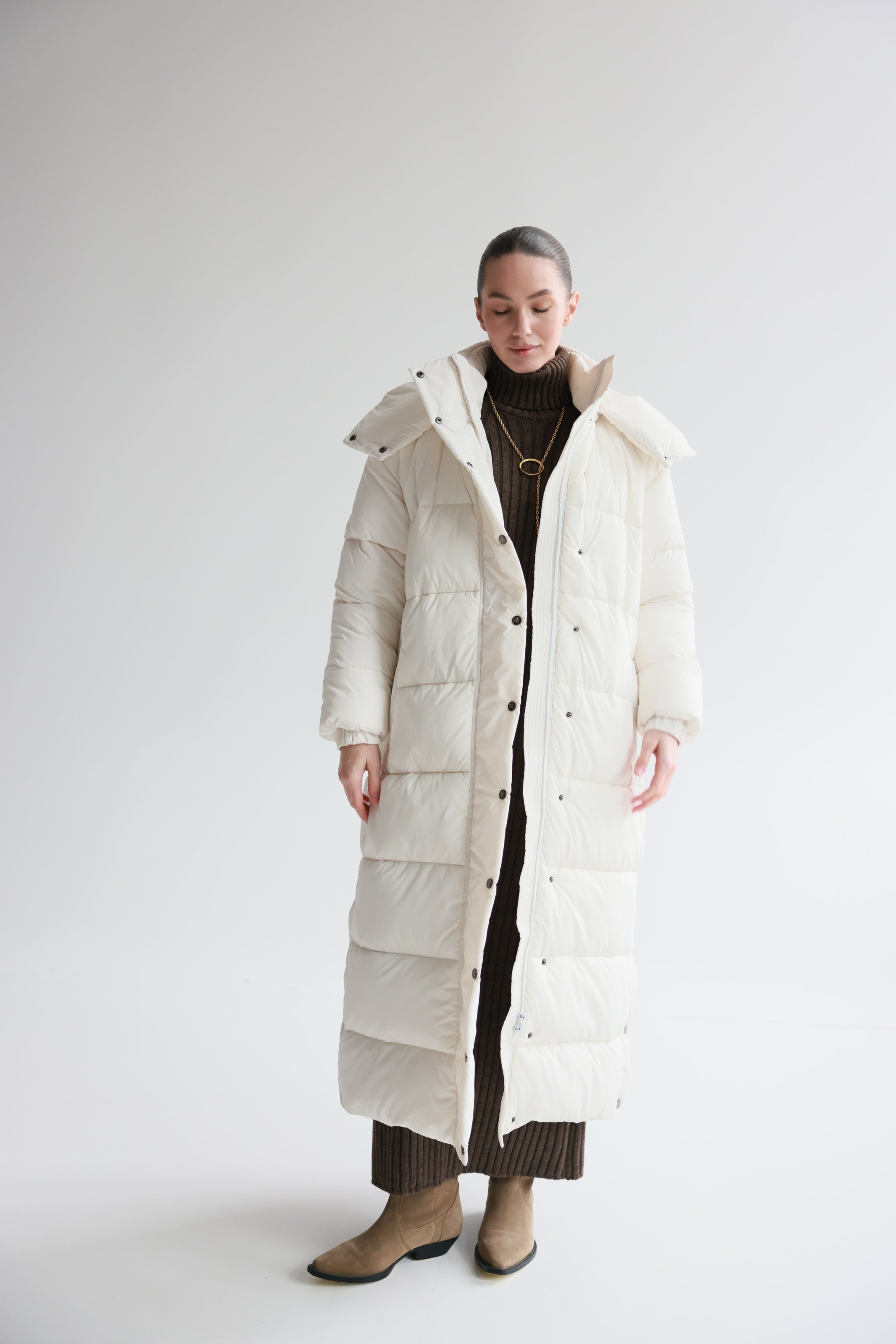 Oversized Maxi Puffer Jacket White