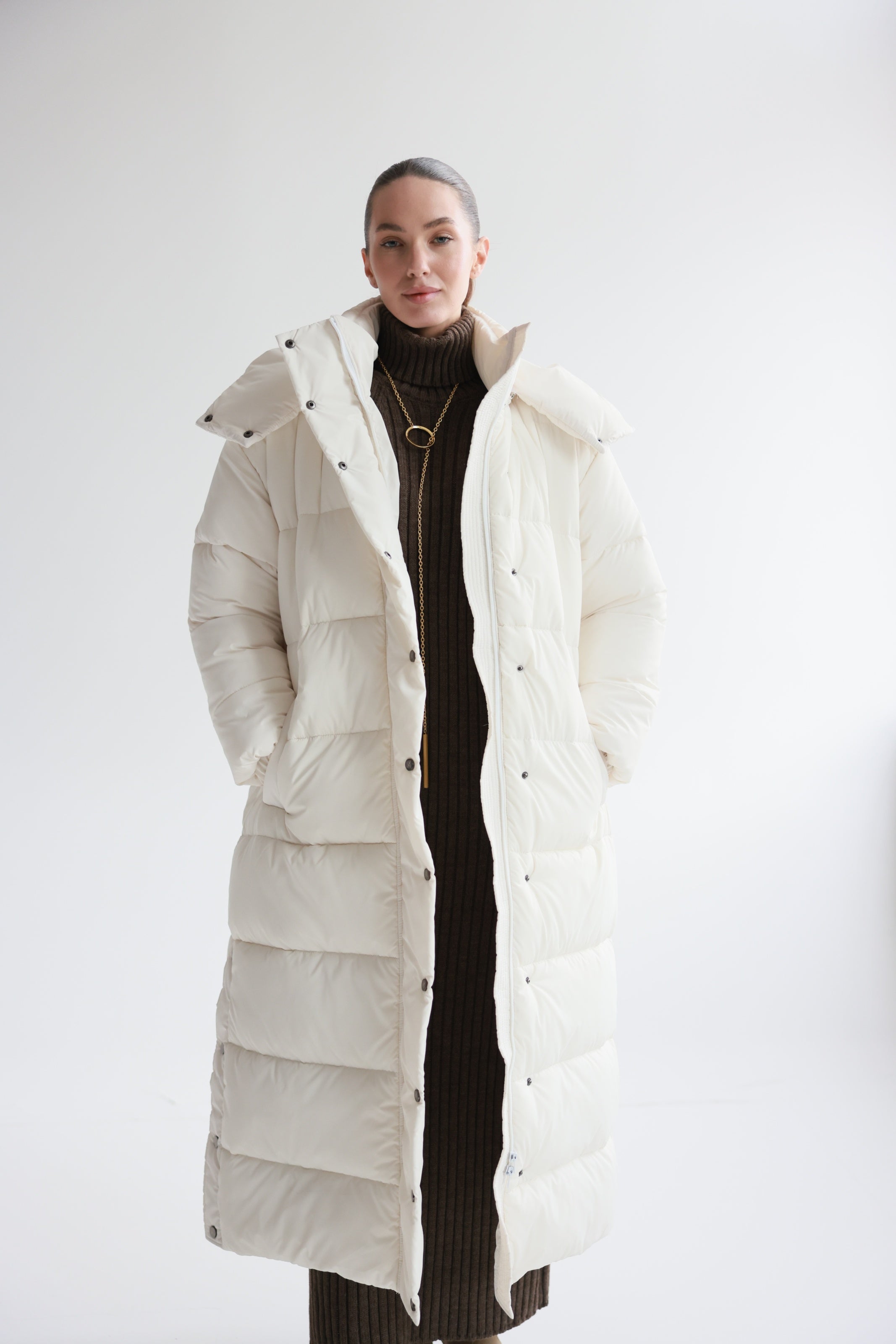 Oversized Maxi Puffer Jacket White