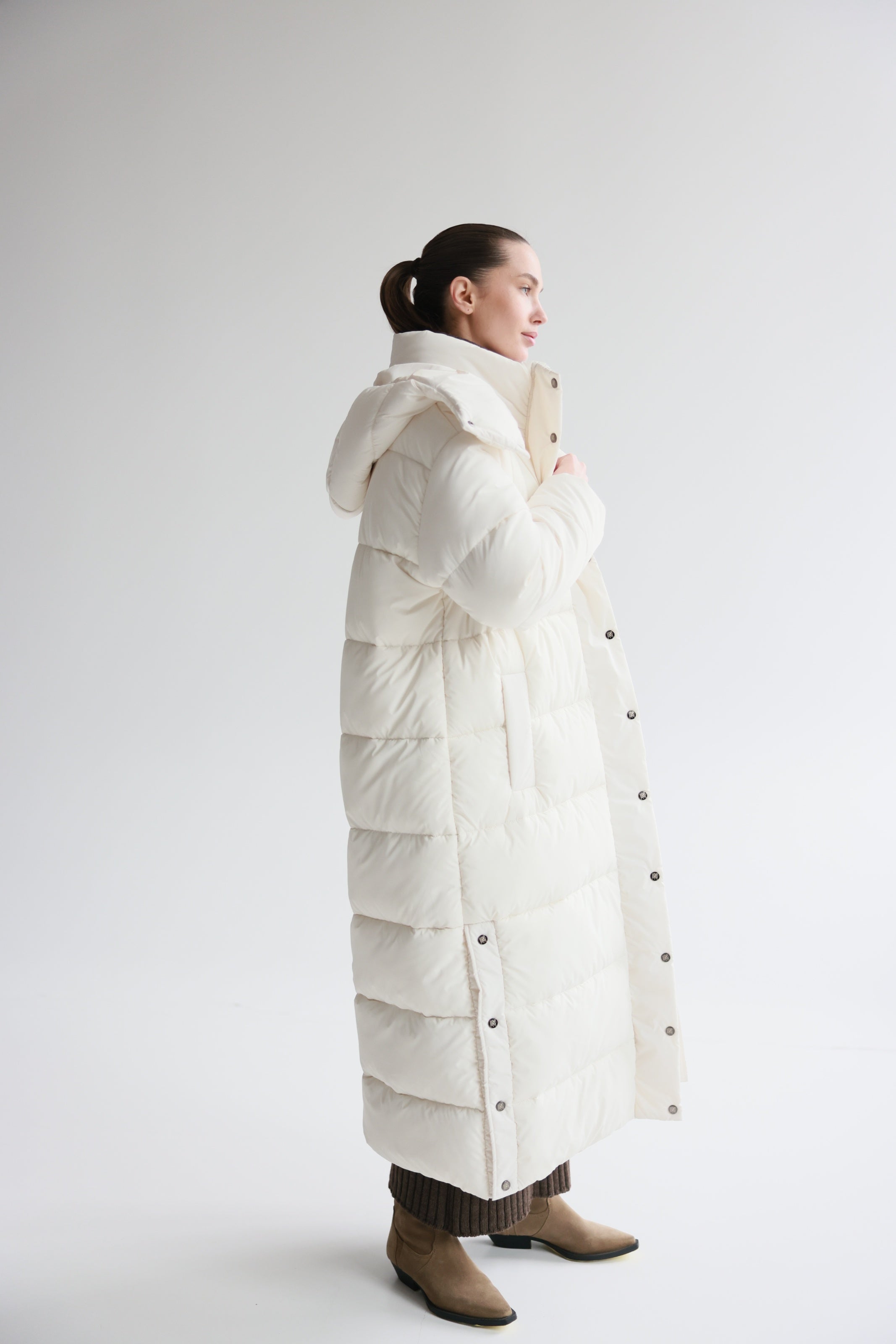 Oversized Maxi Puffer Jacket White