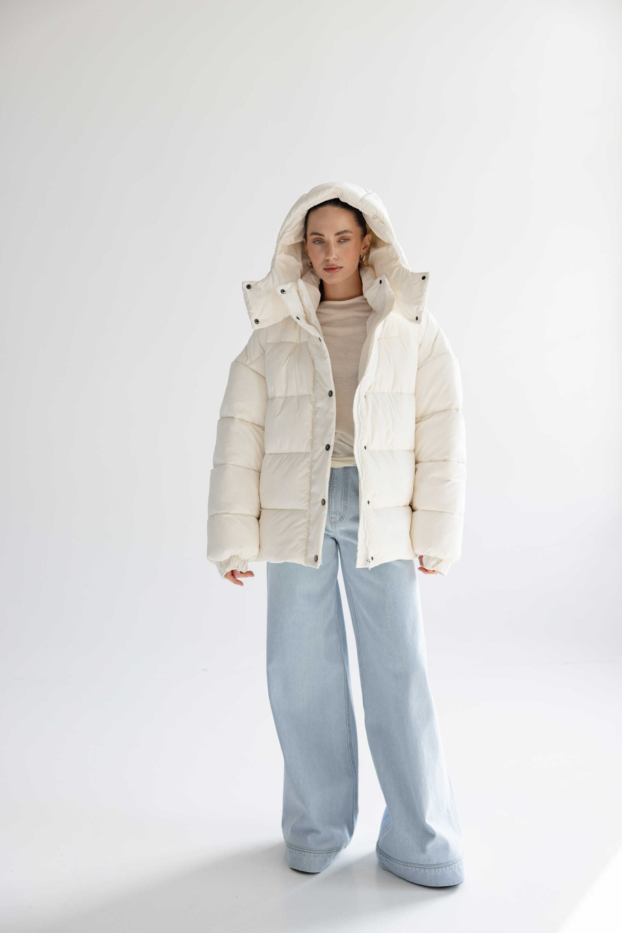 Oversized Puffer Jacket White