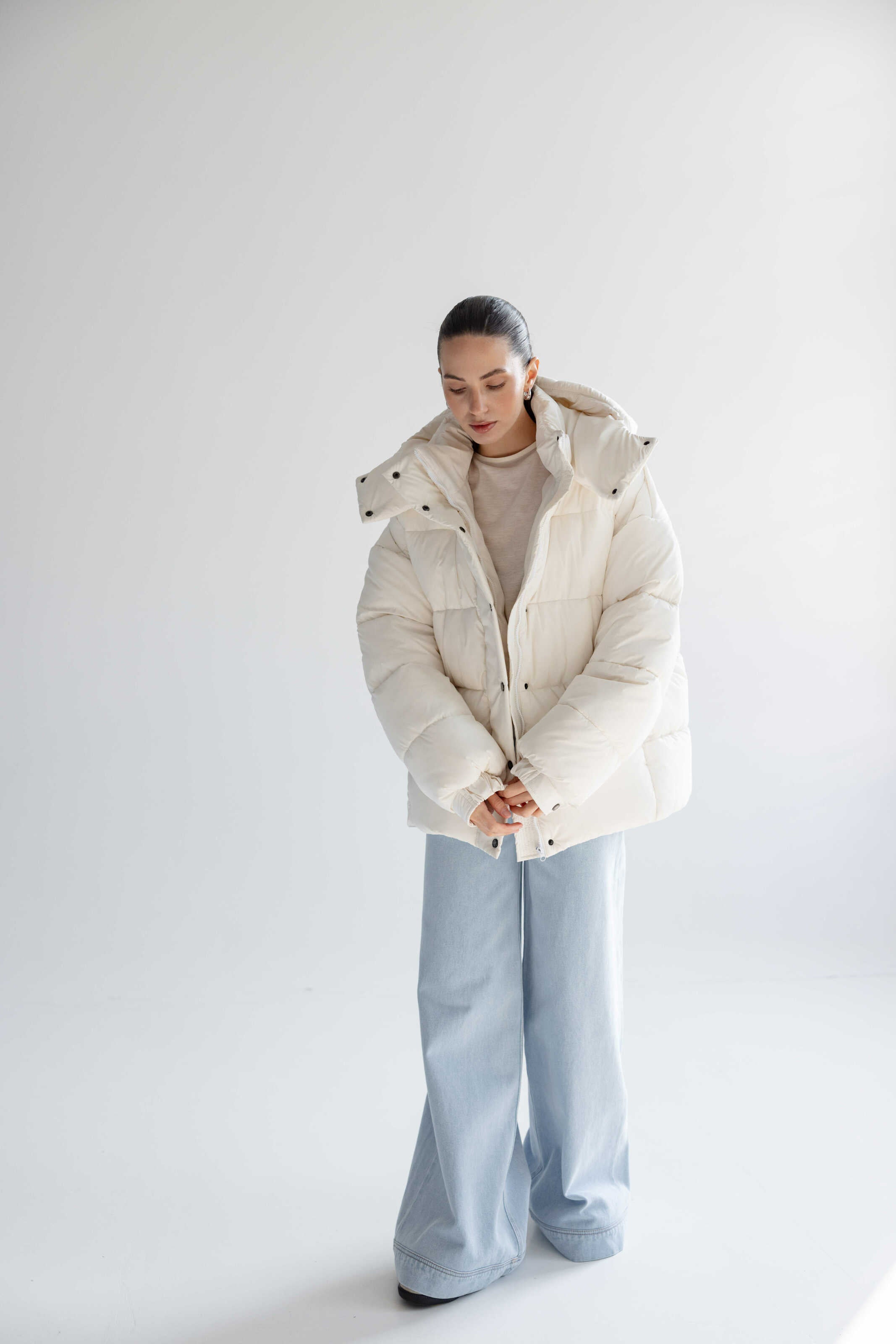 Oversized Puffer Jacket White