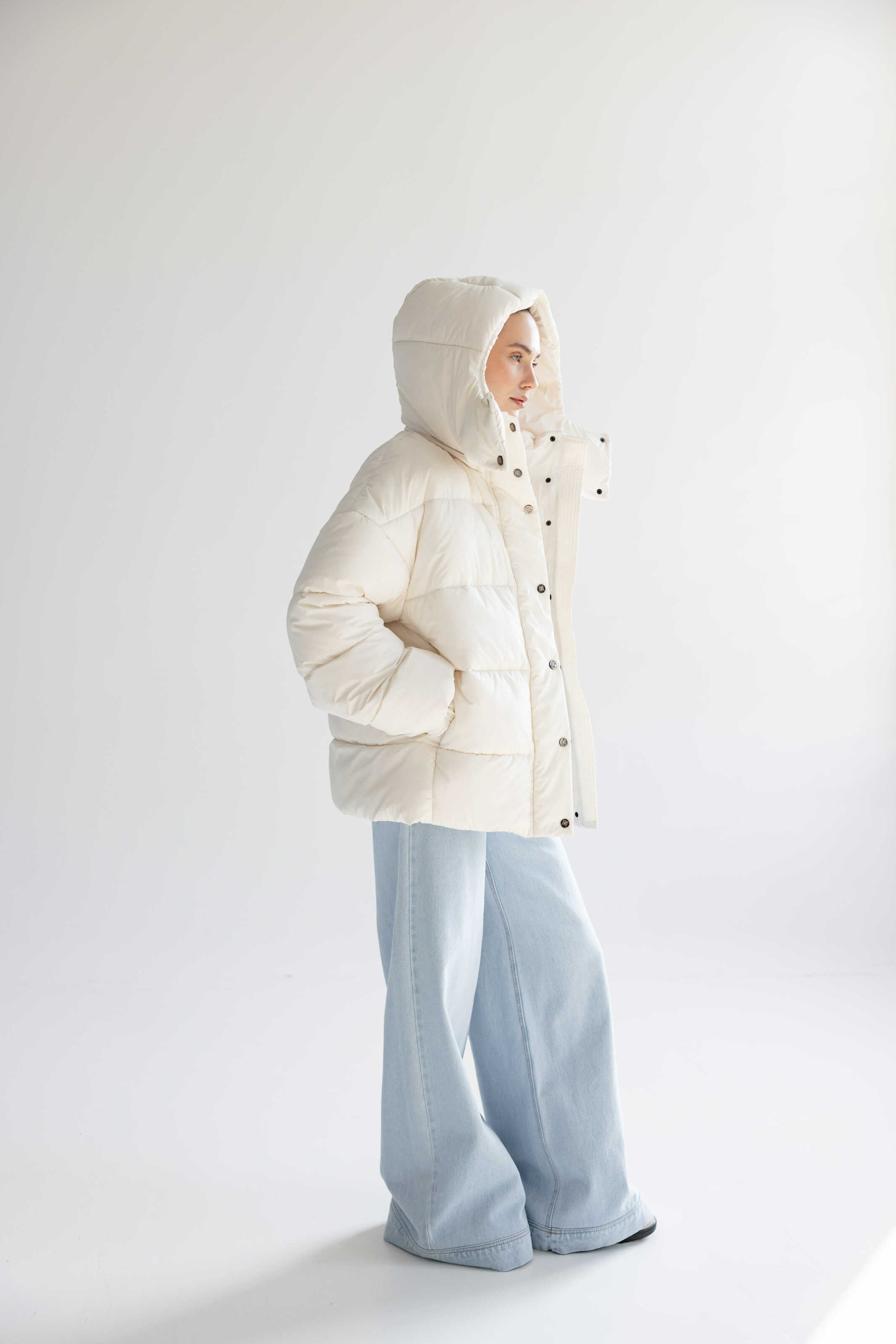 Oversized Puffer Jacket White