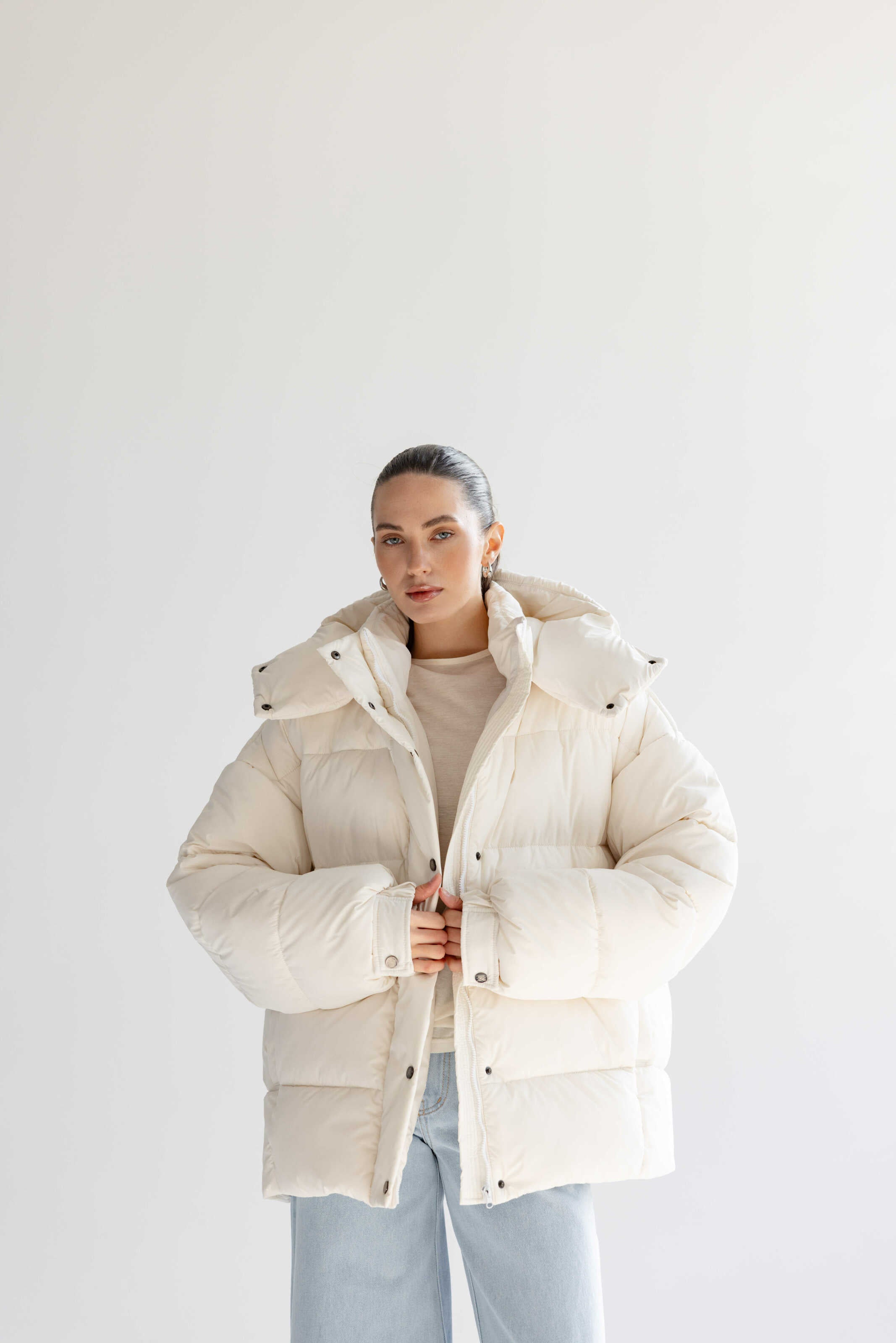 Oversized Puffer Jacket White
