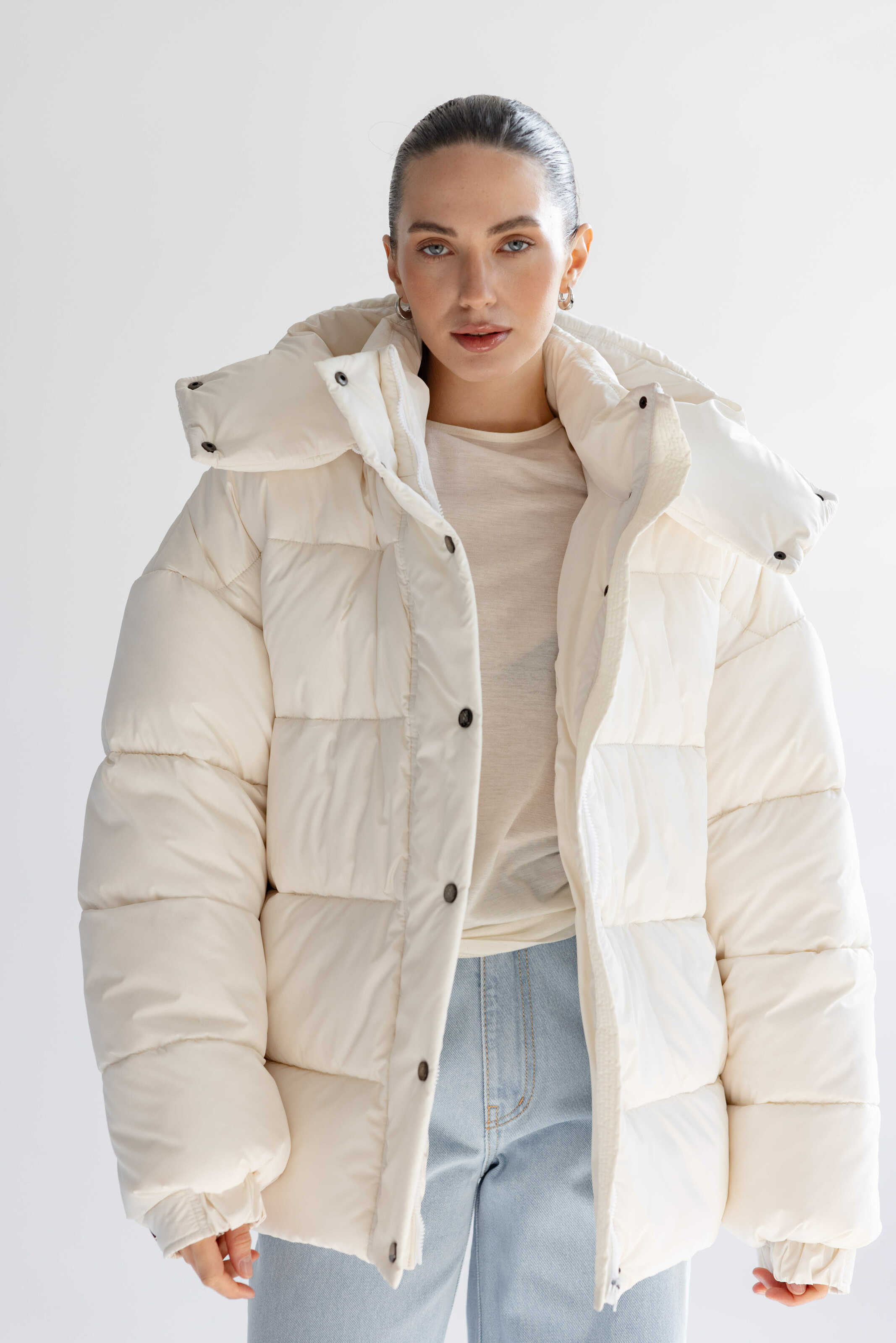 Oversized Puffer Jacket White