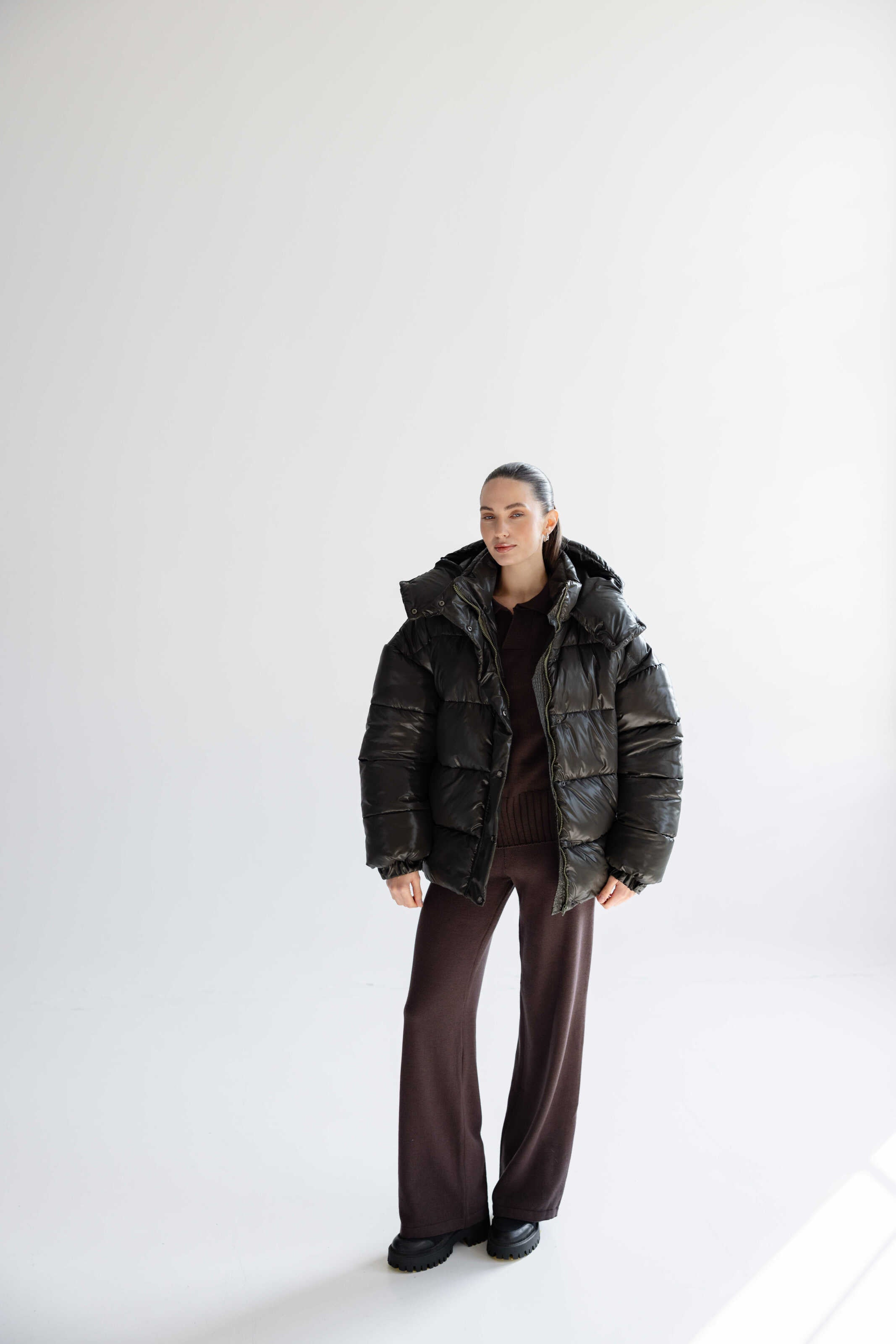 Oversized Puffer Jacket Khaki