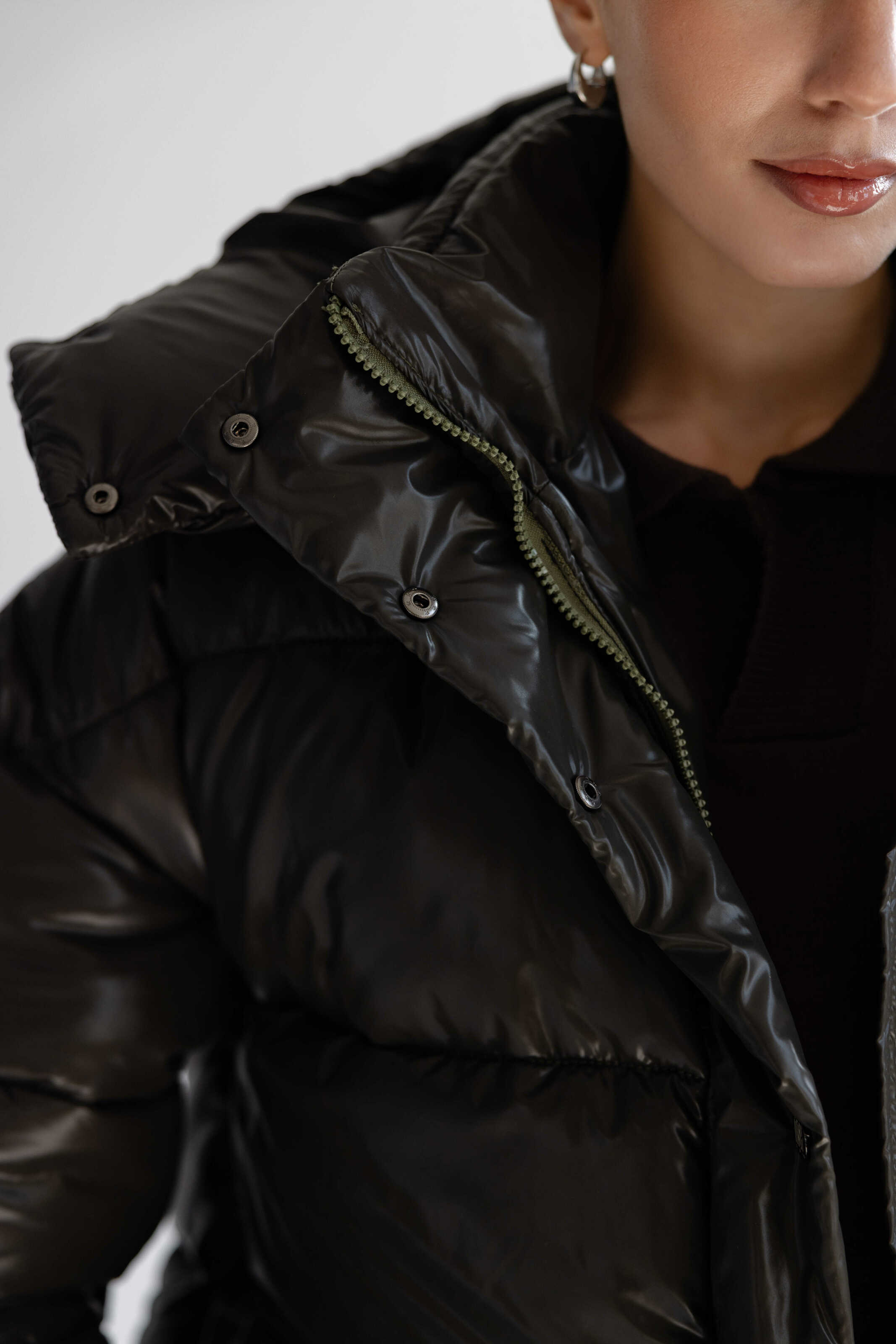 Oversized Puffer Jacket Khaki