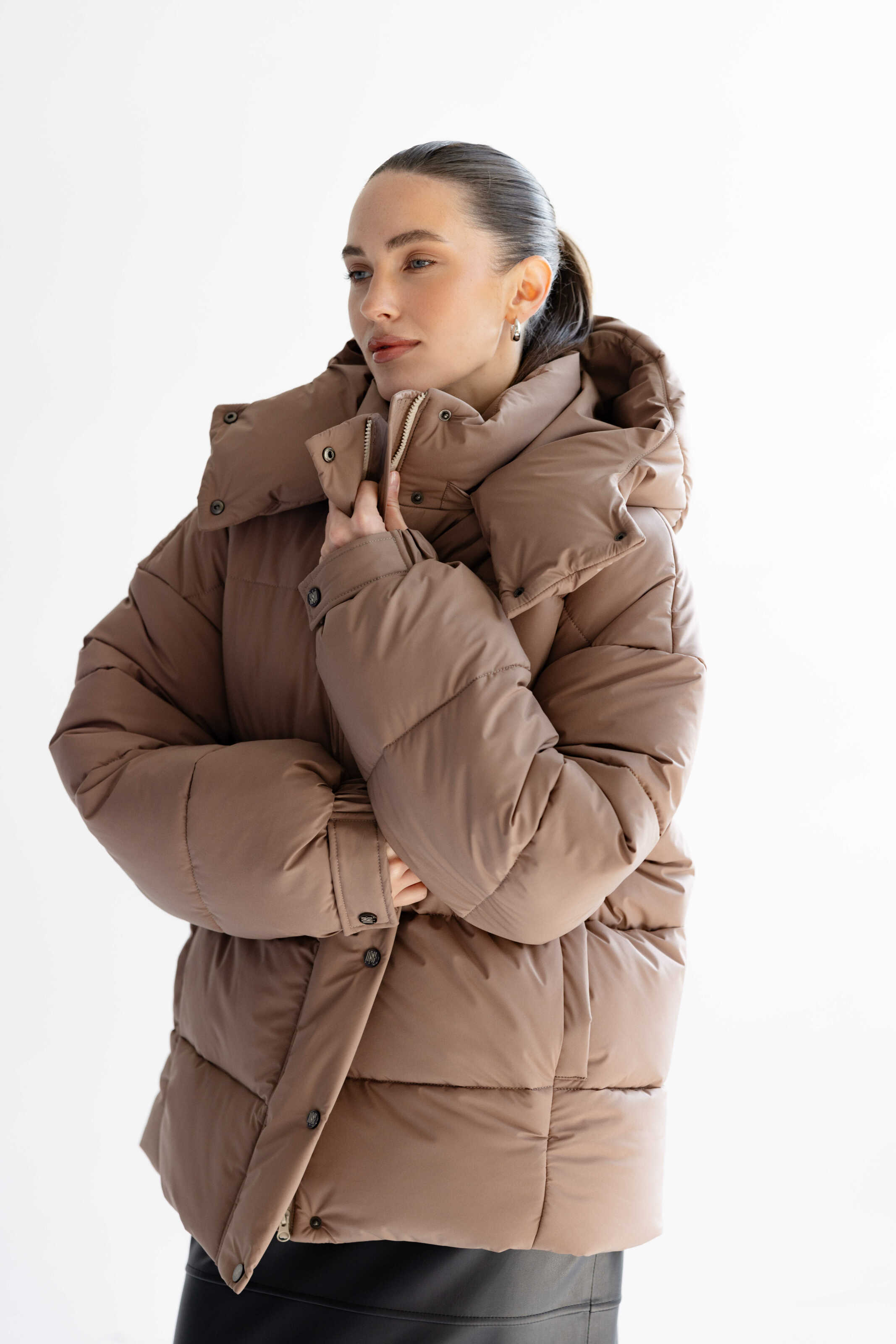 Oversized Puffer Jacket Mocha