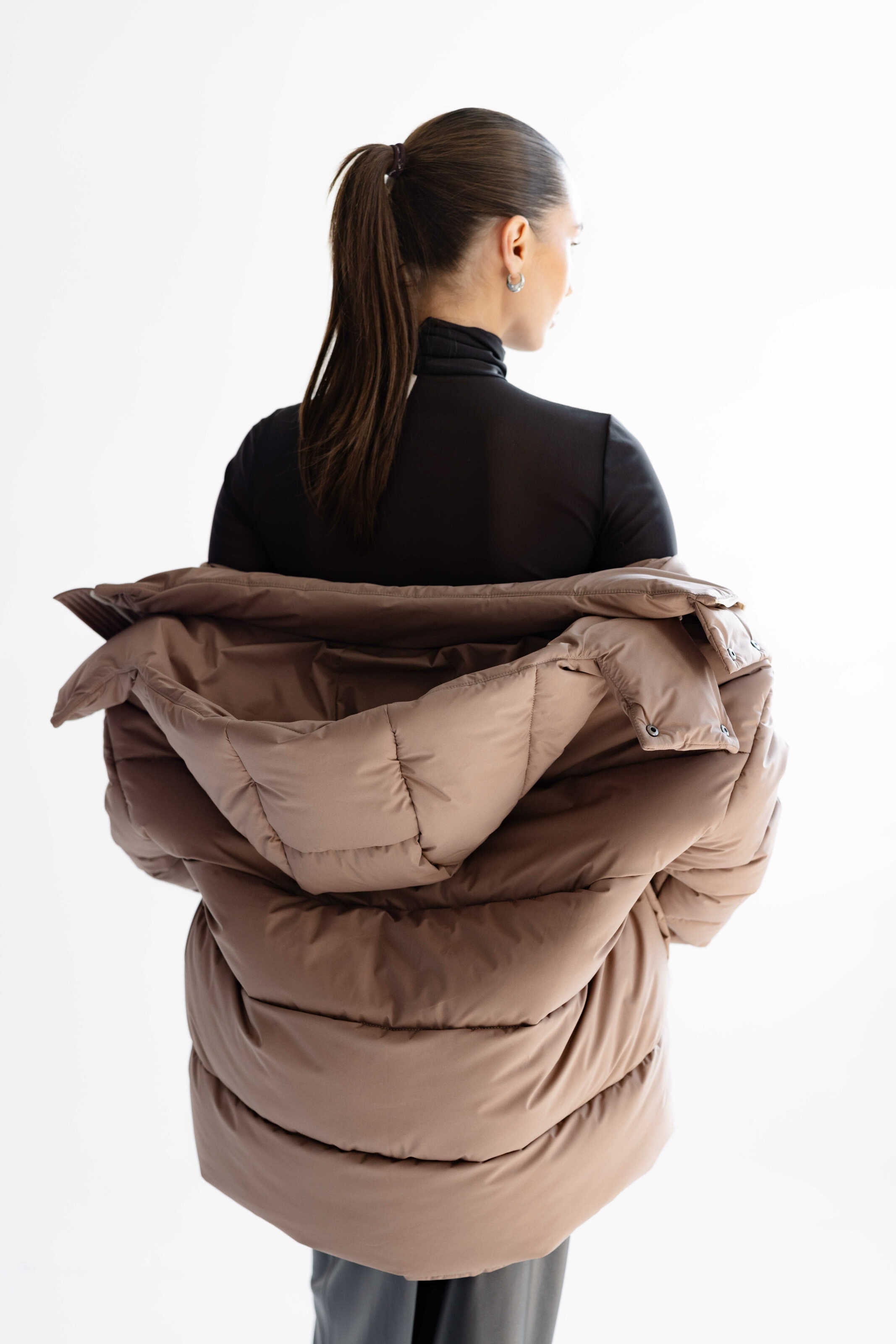 Oversized Puffer Jacket Mocha