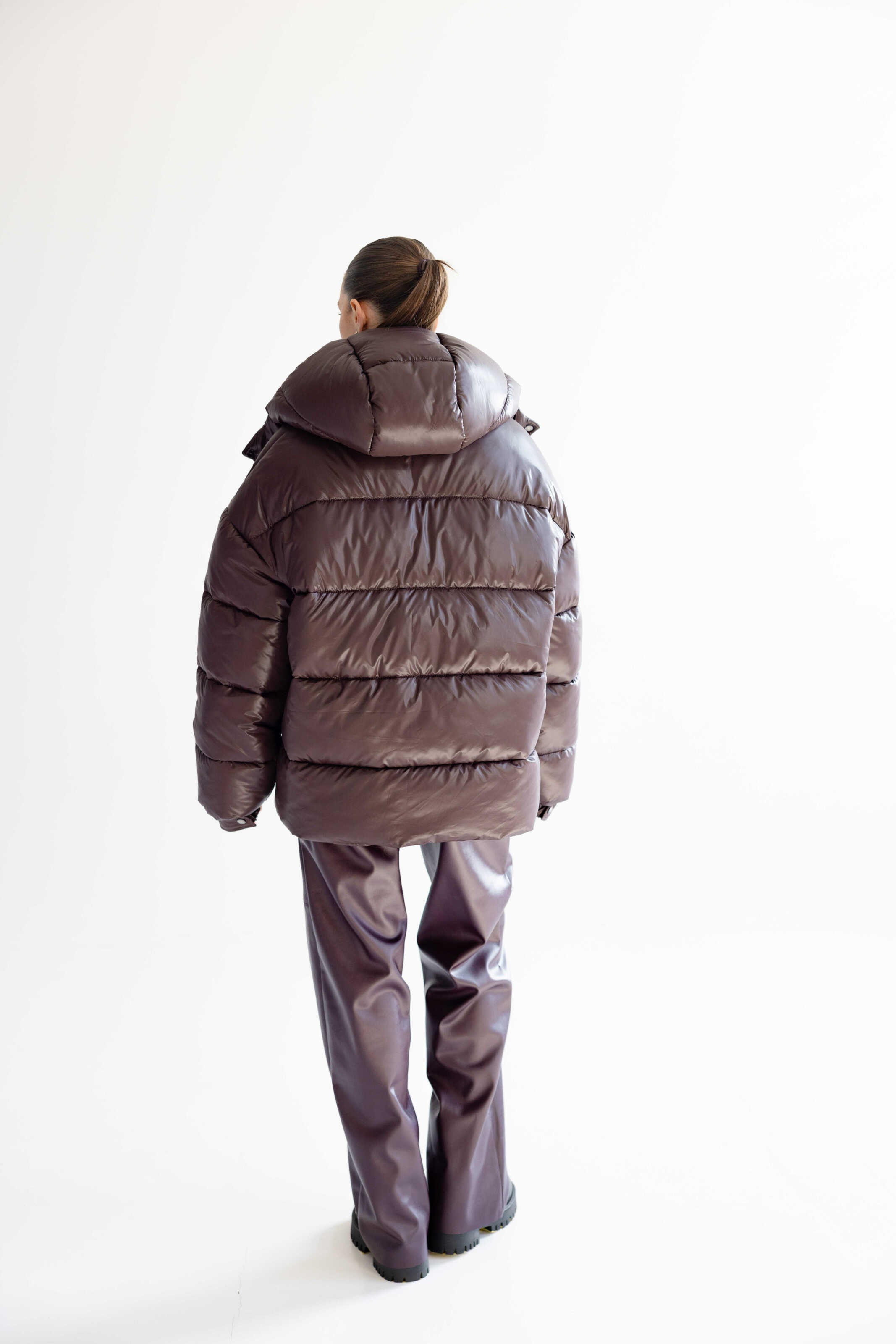 Oversized Puffer Jacket Chocolate