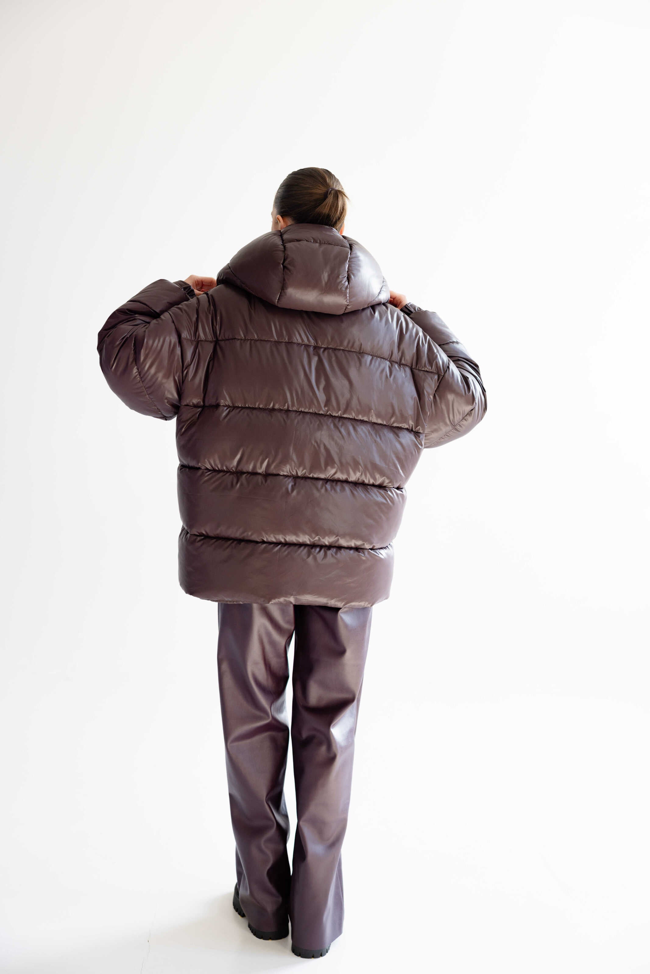 Oversized Puffer Jacket Chocolate