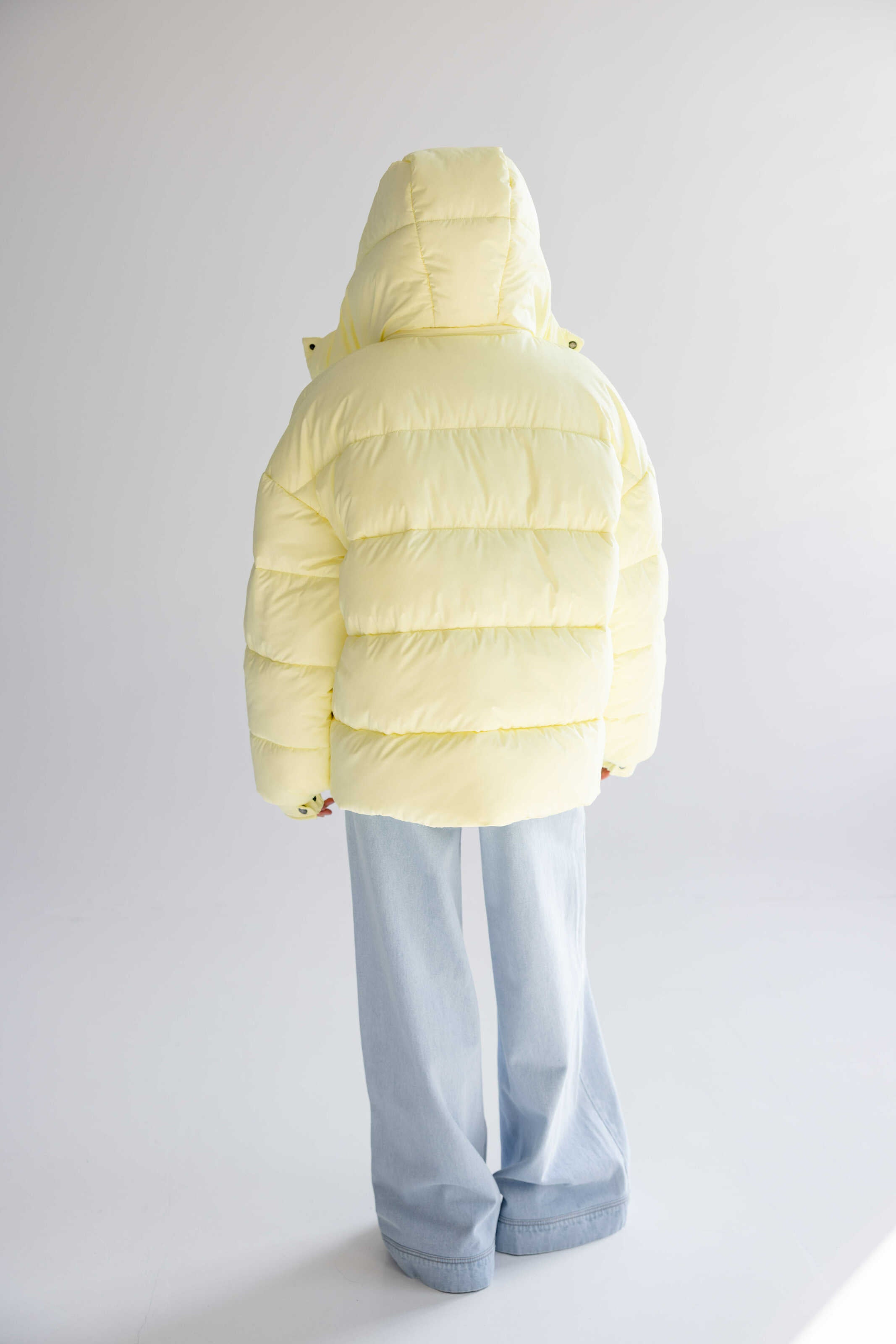 Oversized Puffer Jacket Yellow