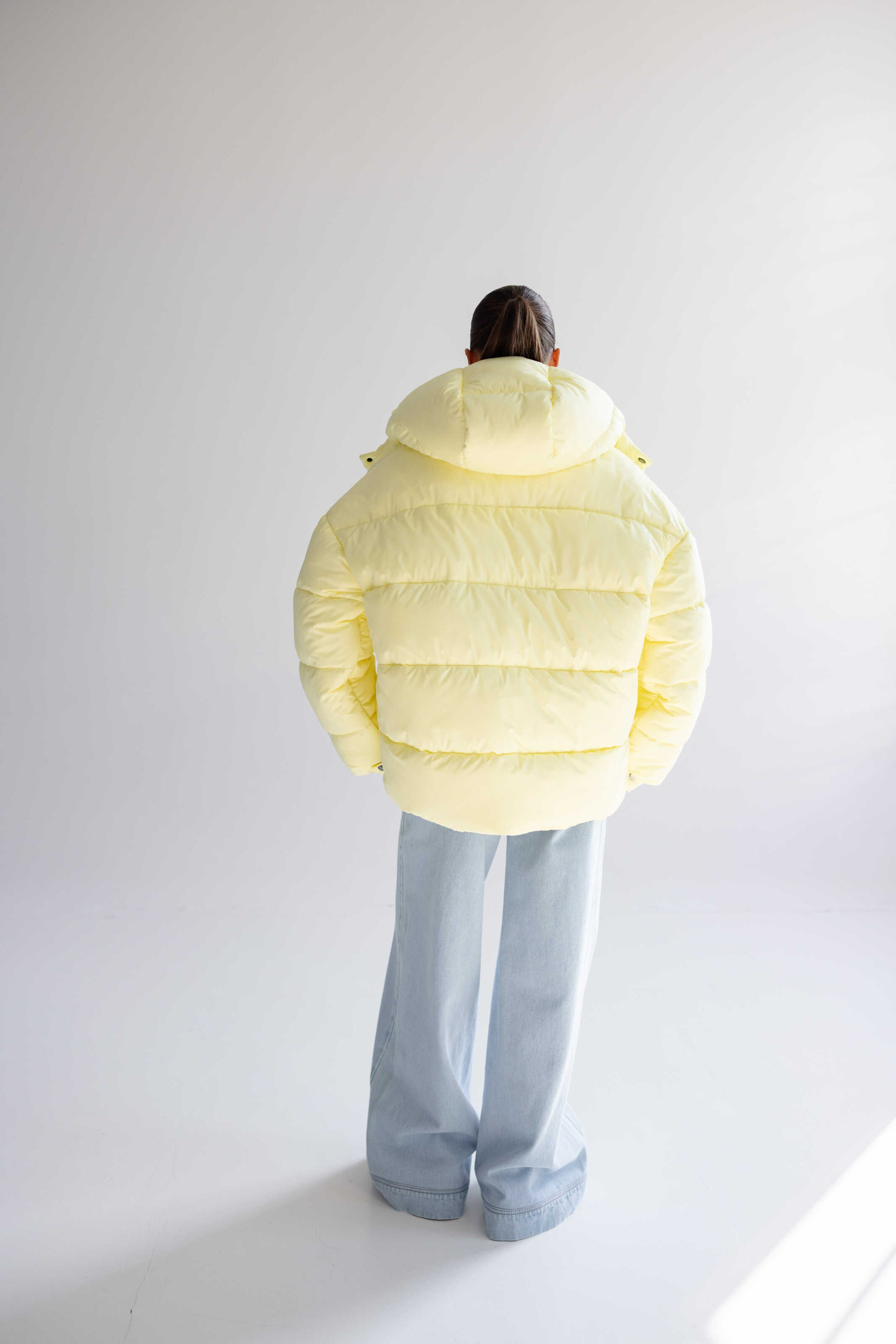 Oversized Puffer Jacket Yellow
