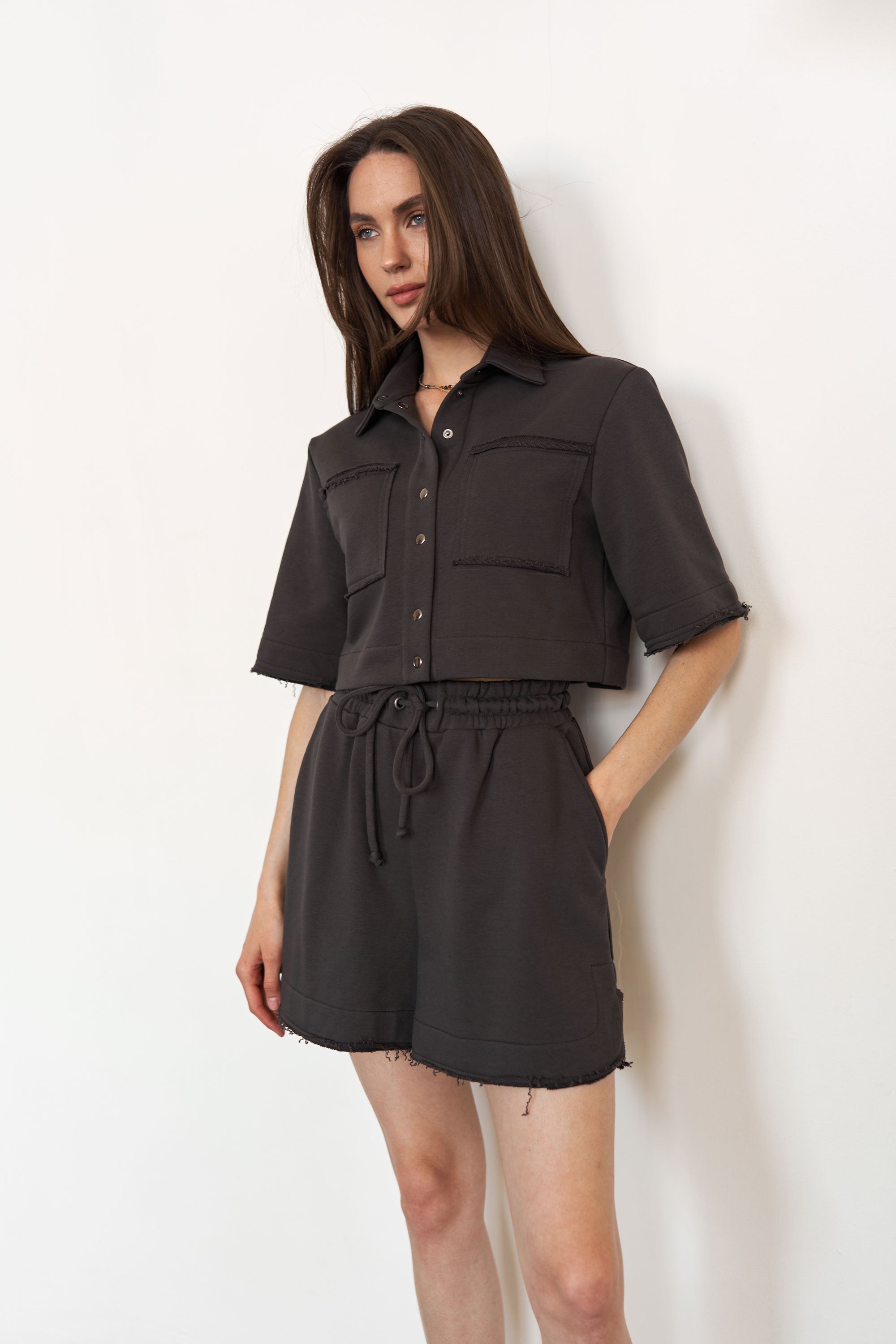 Shorts black knit