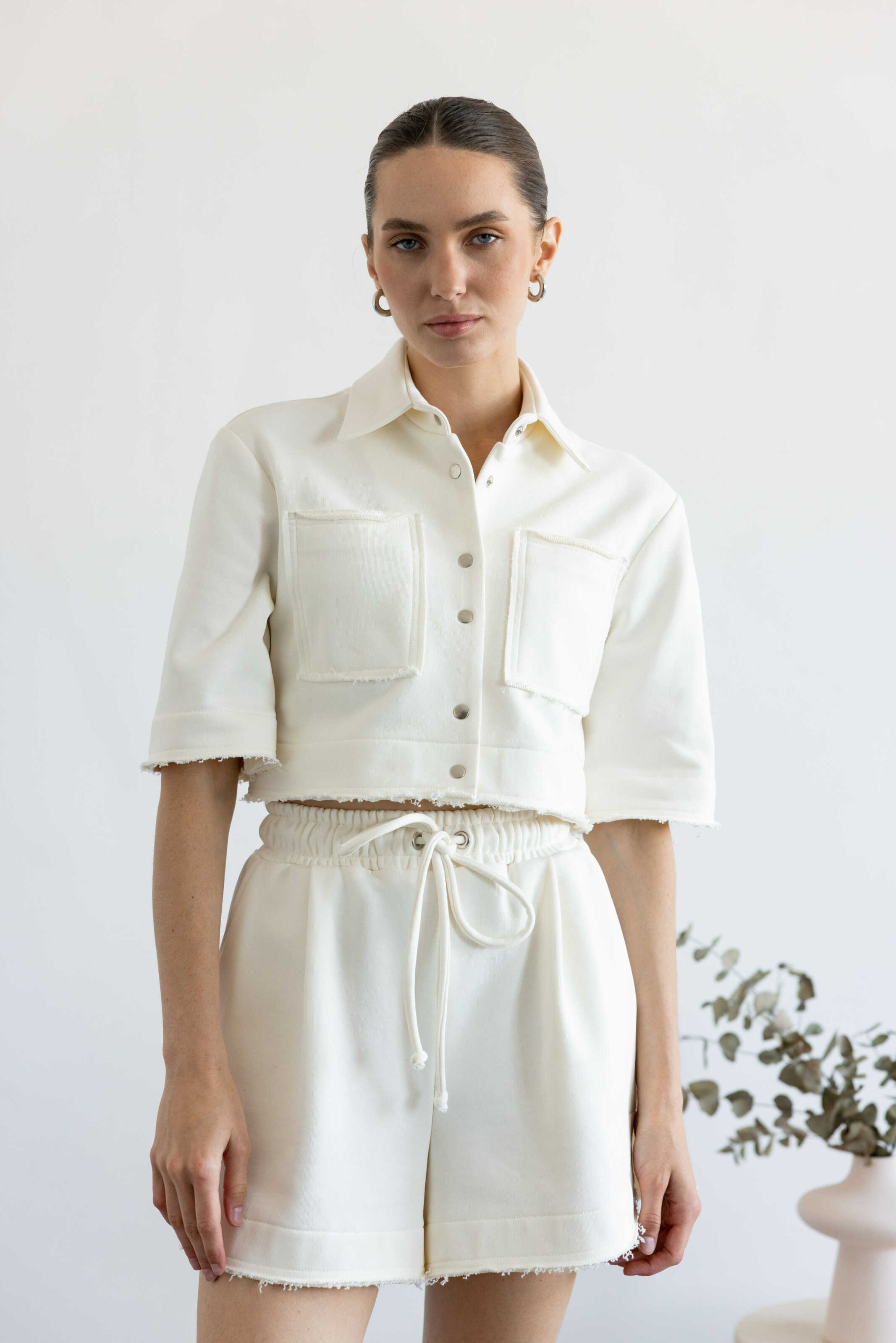 Shorts cream knit
