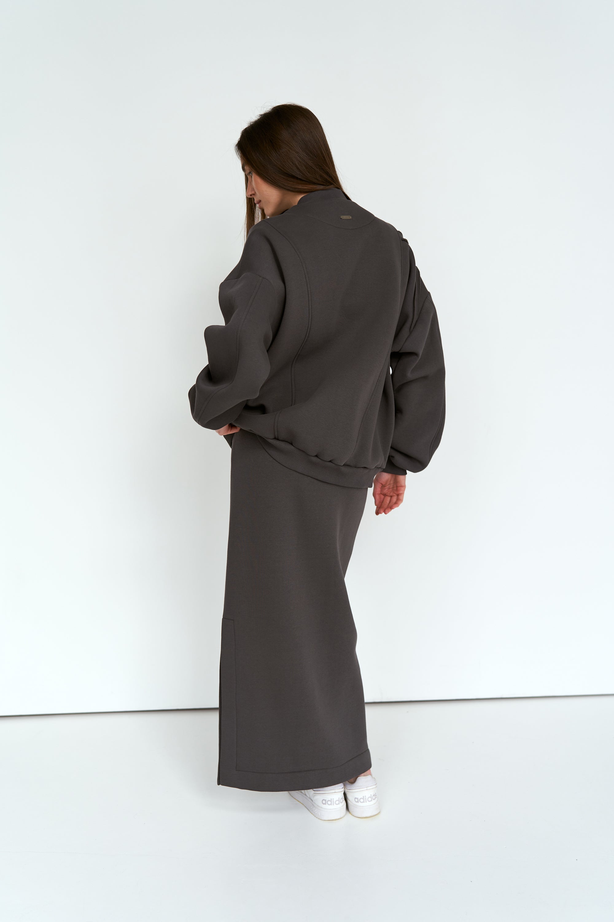 Graphite Maxi Skirt Knit