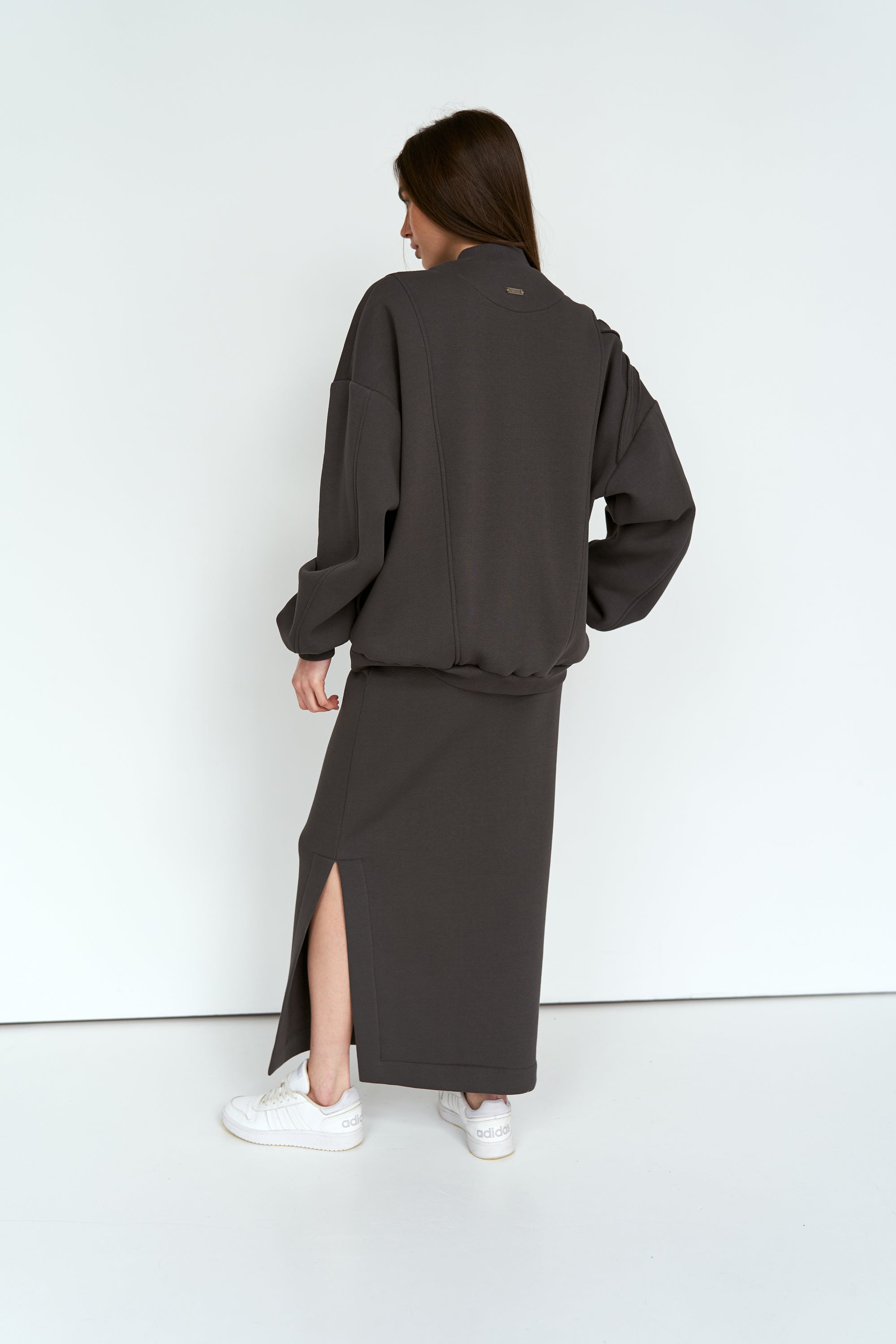 Graphite Maxi Skirt Knit