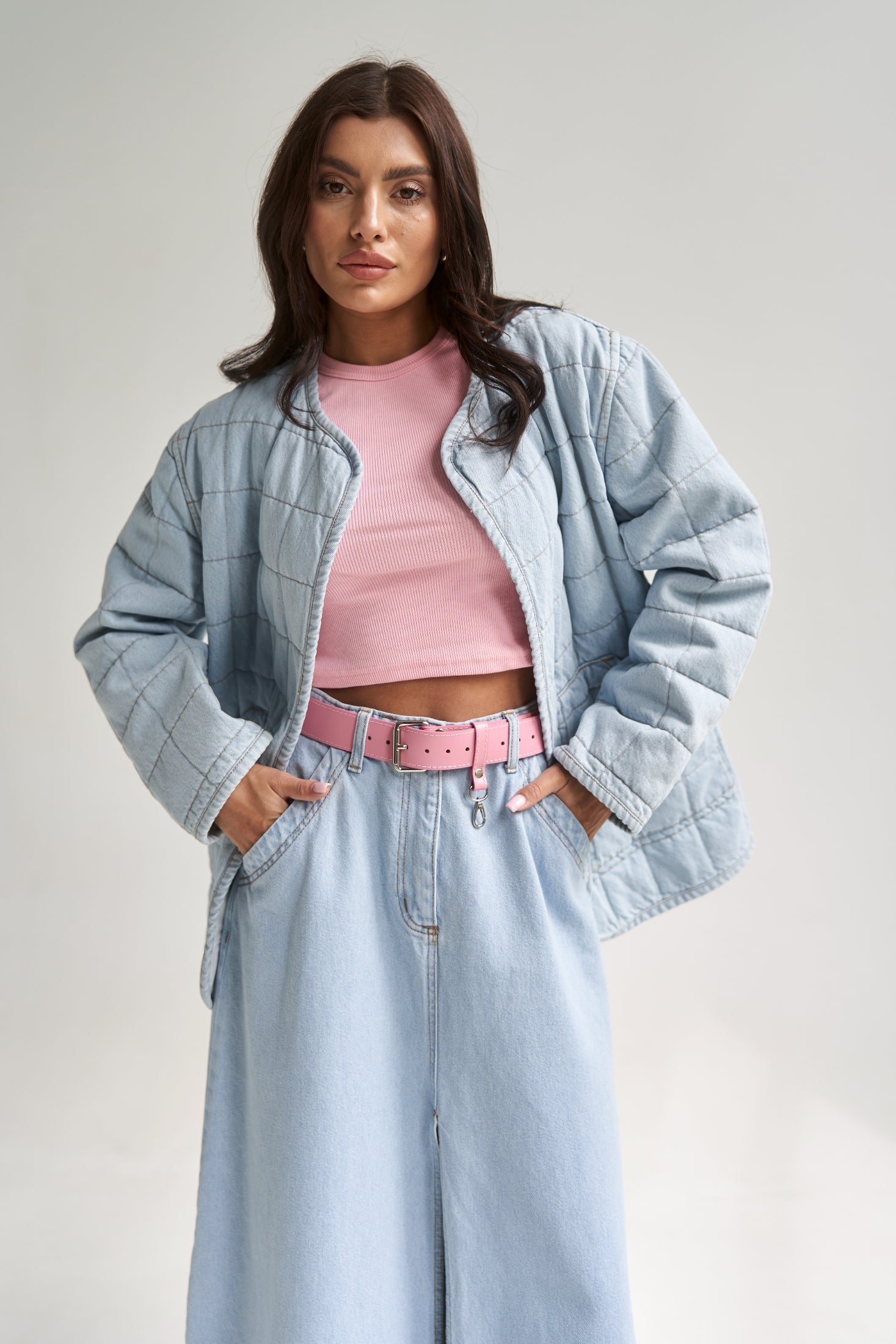 Denim Maxi Skirt LightBlue