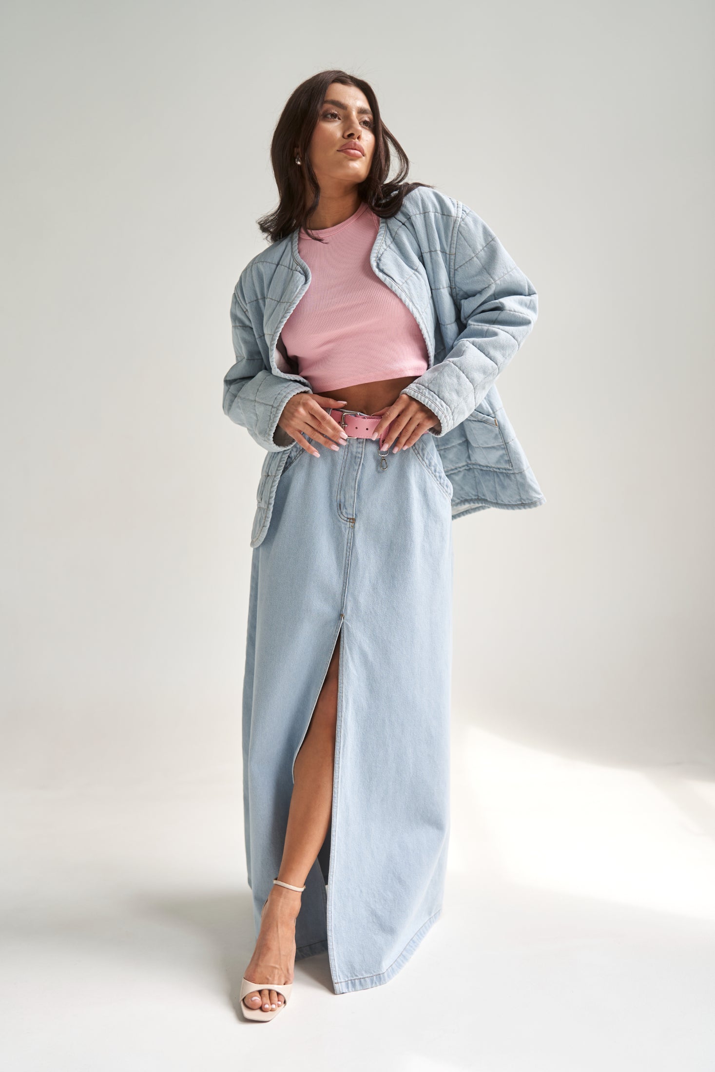 Denim Maxi Skirt LightBlue