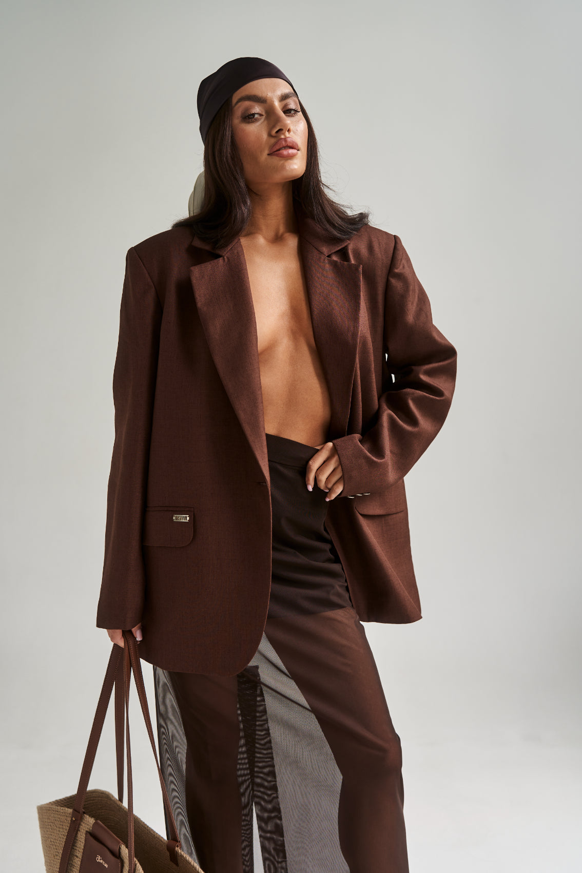 Chocolate Mesh Maxi Skirt