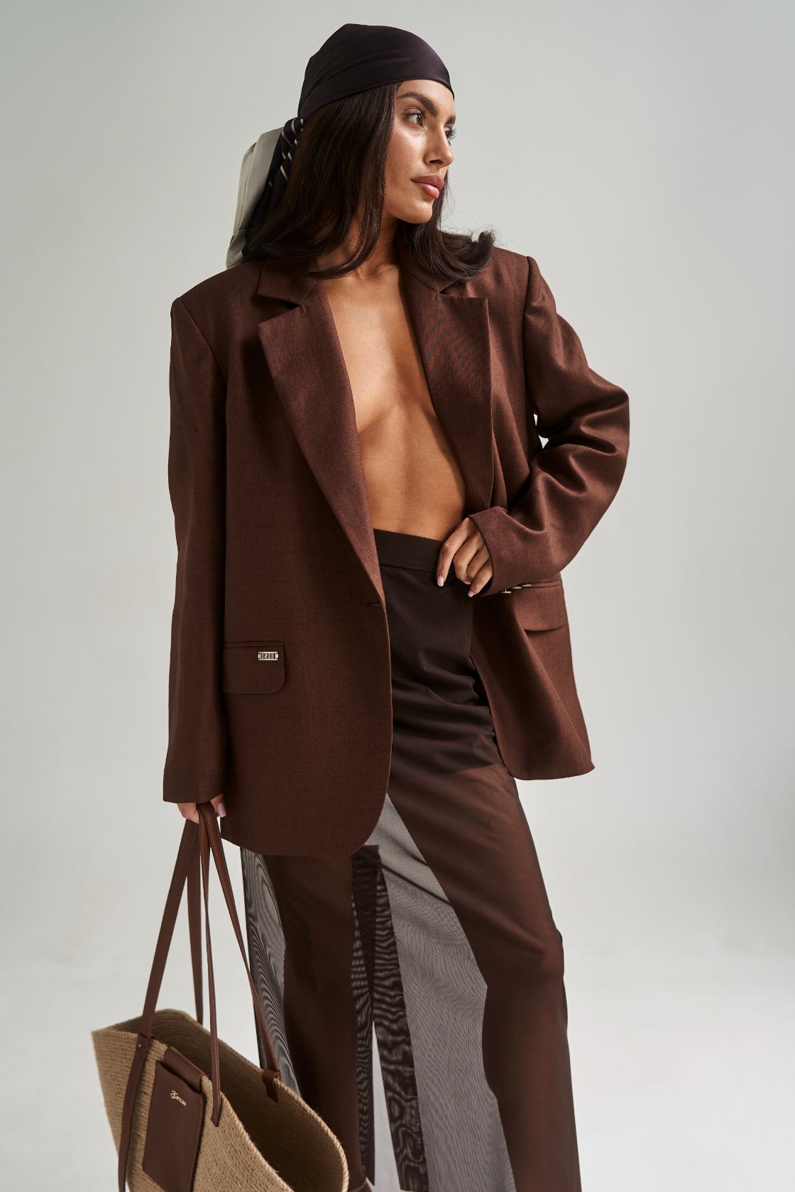 Chocolate Mesh Maxi Skirt