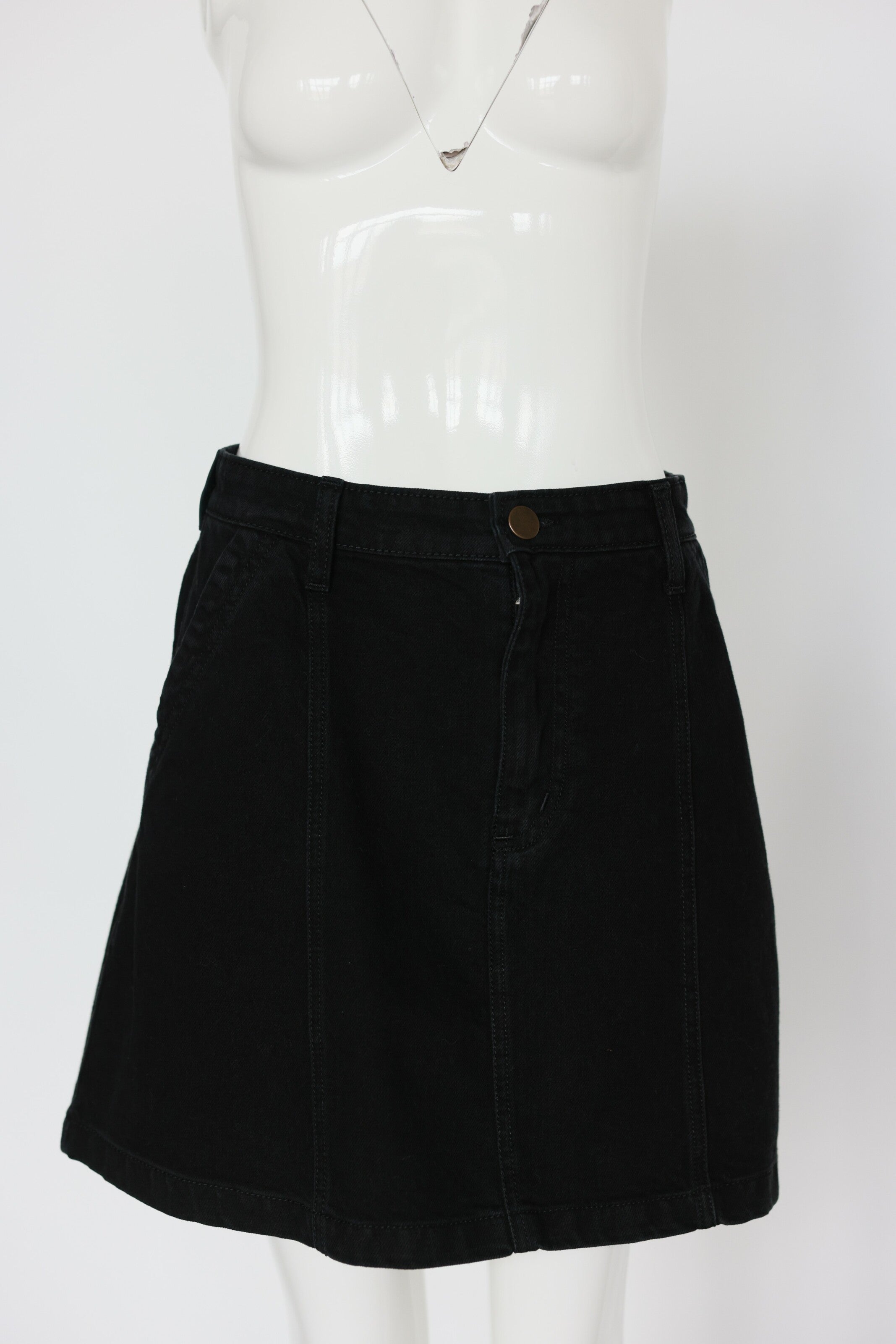 Denim Mini Skirt Black