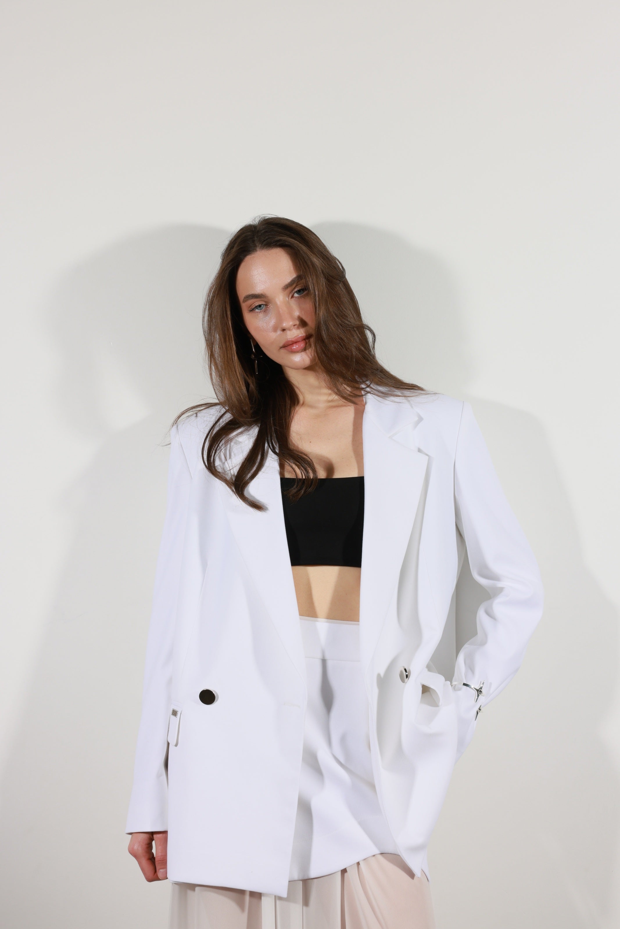 Double Asymmetrical Skirt White