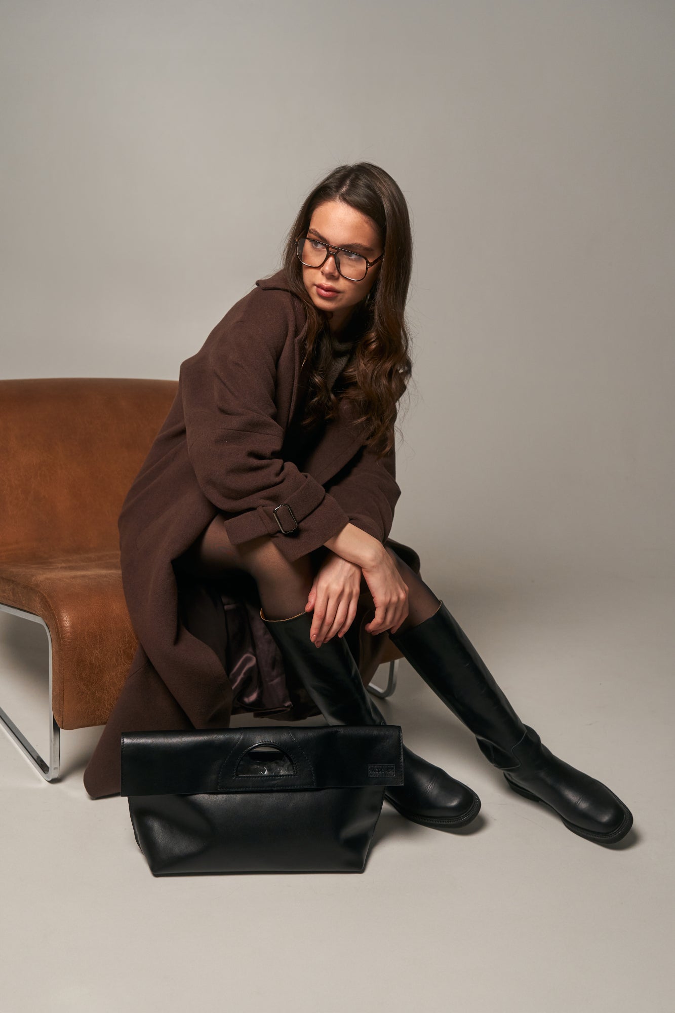NEDBAS Leather Bag Black