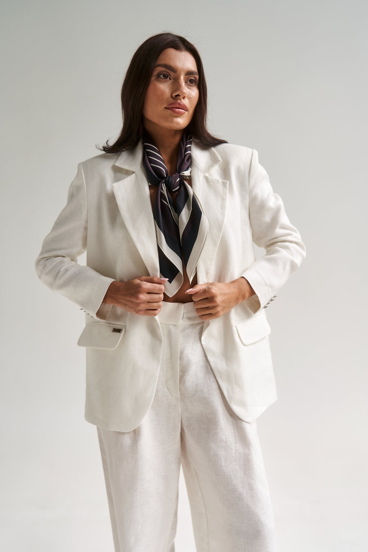 Linen Oversize Jacket White