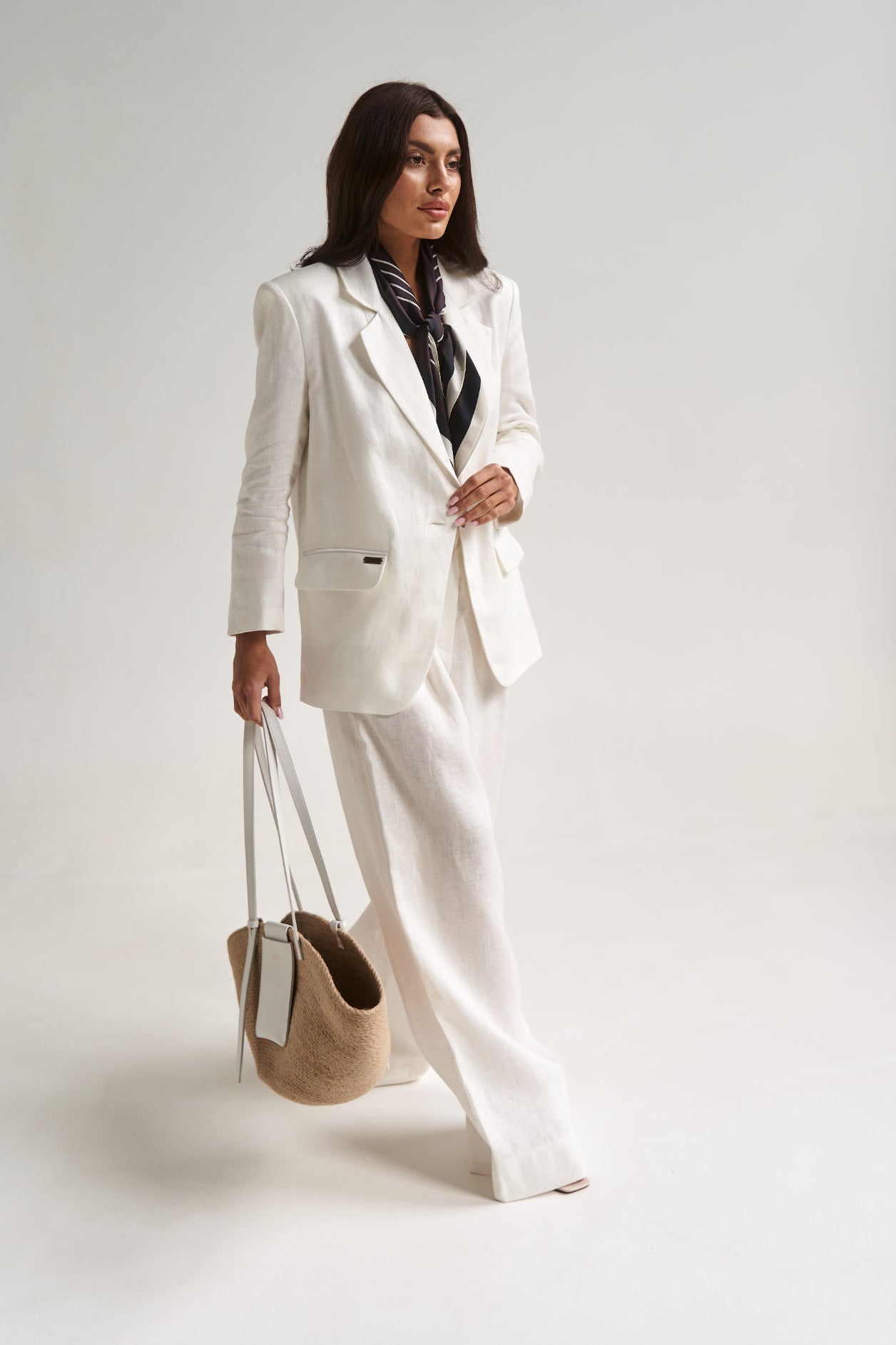 Linen Oversize Jacket White